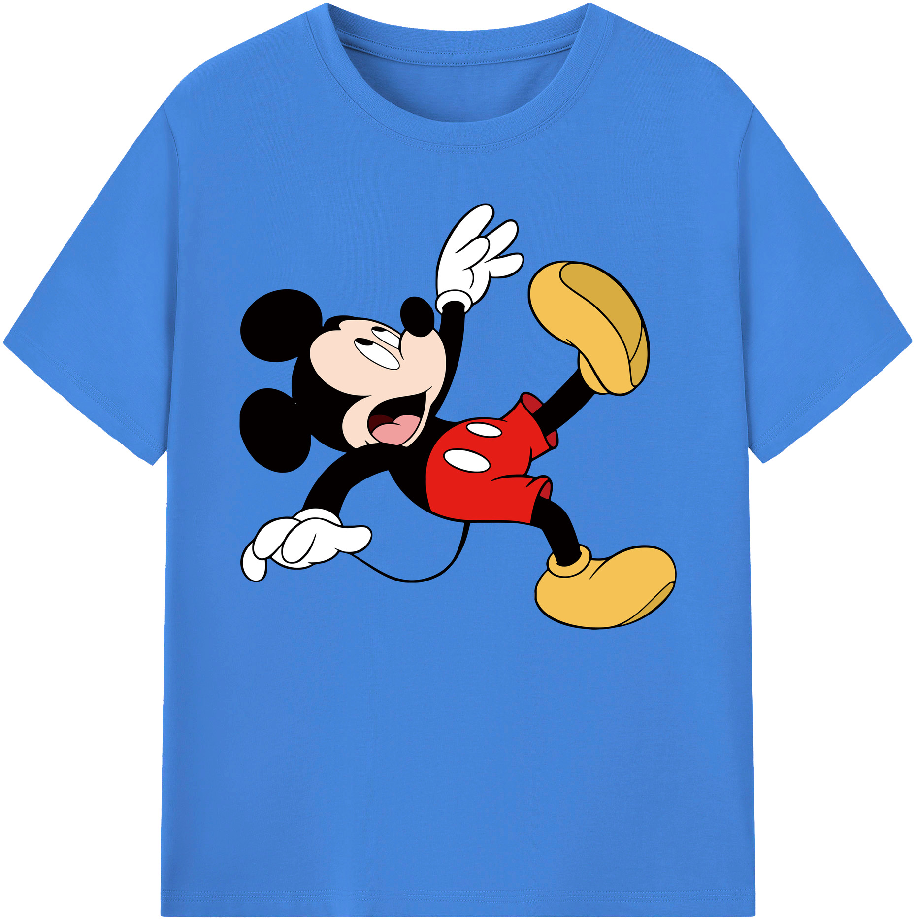 ミッキーマウス Mickey Mouse 綿100％ メンズ半袖Tシャツ｜肌触りやわらか＆通気性