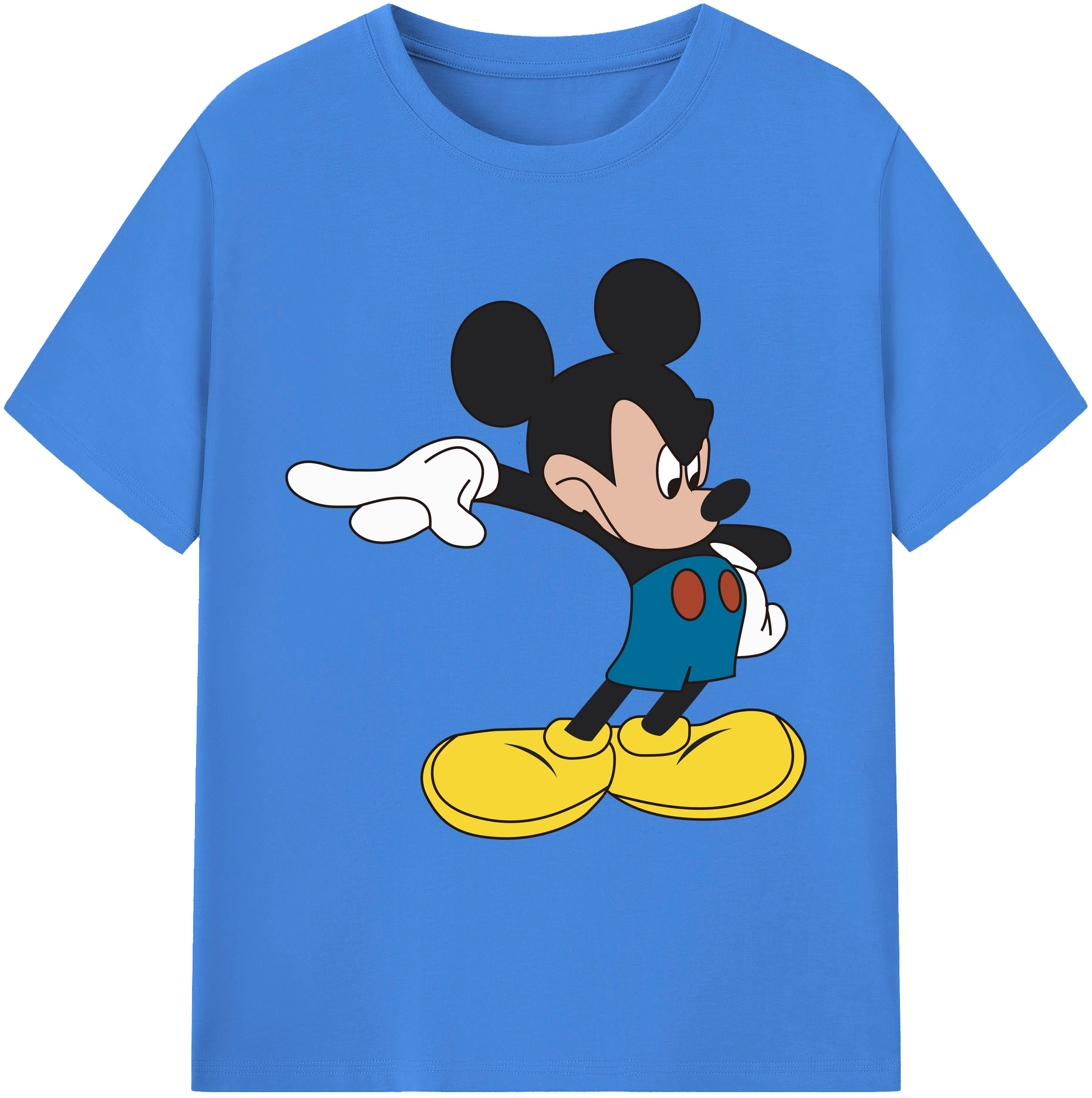ミッキーマウス Mickey Mouse 綿100％ メンズ半袖Tシャツ｜肌触りやわらか＆通気性