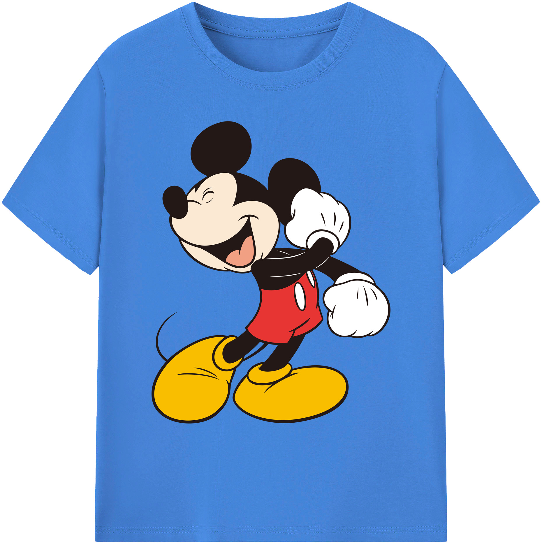 ミッキーマウス Mickey Mouse 綿100％ メンズ半袖Tシャツ｜肌触りやわらか＆通気性