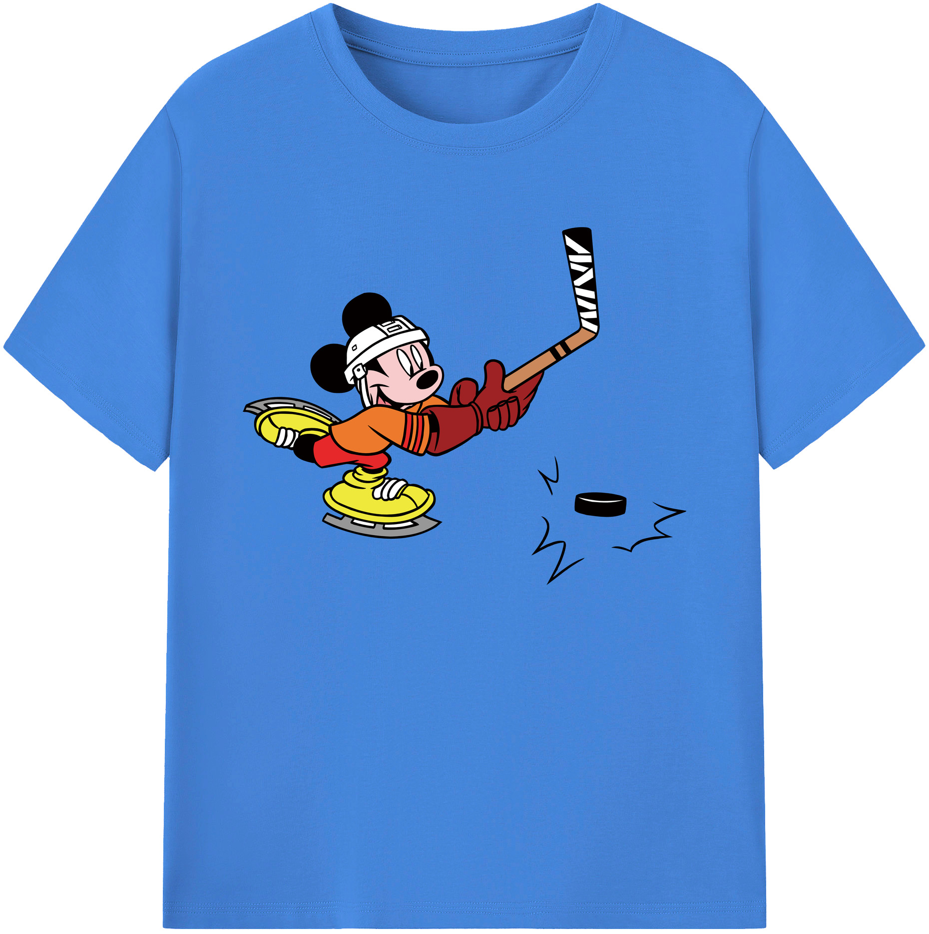 ミッキーマウス Mickey Mouse 綿100％ メンズ半袖Tシャツ｜肌触りやわらか＆通気性