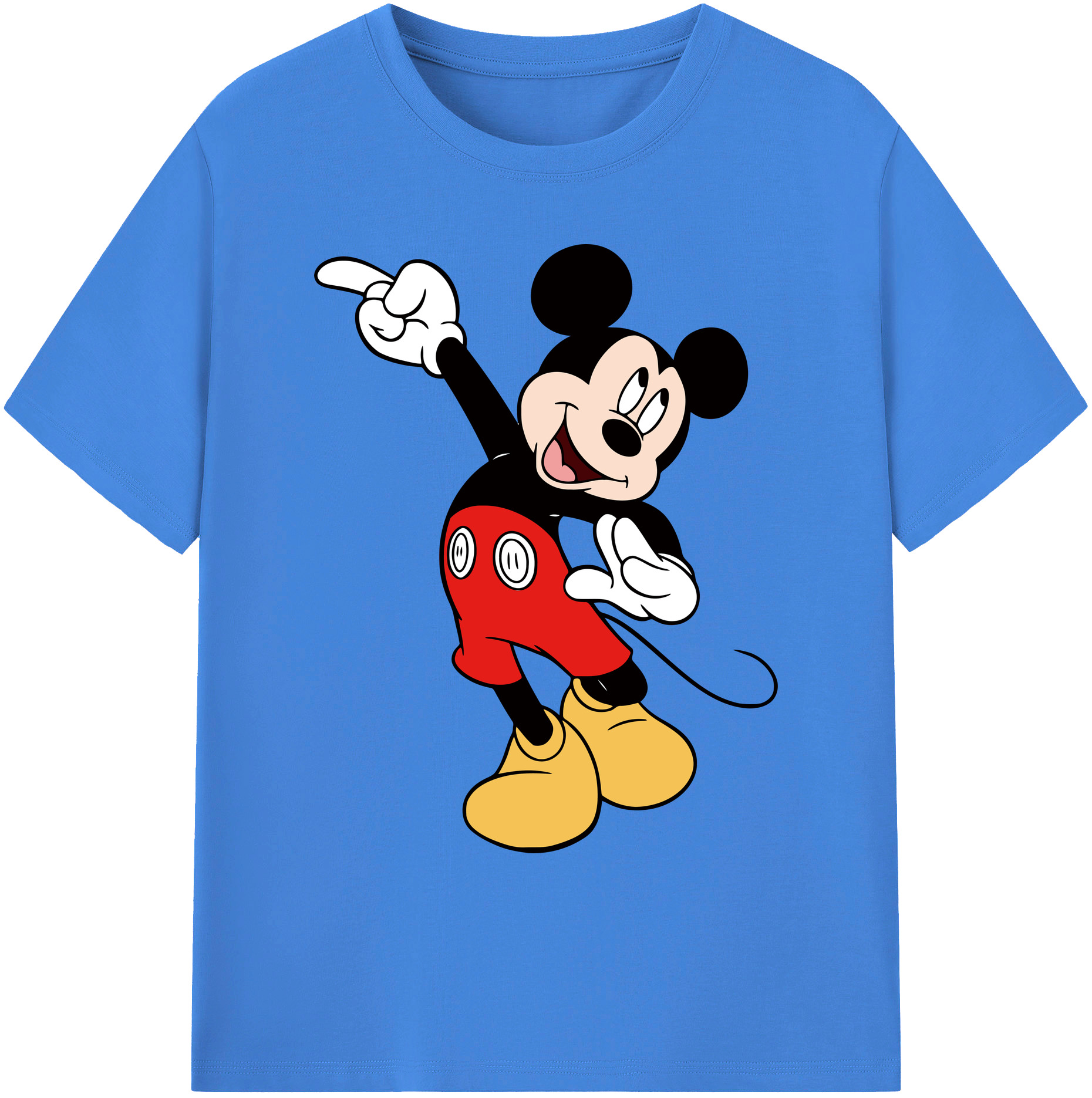 ミッキーマウス Mickey Mouse 綿100％ メンズ半袖Tシャツ｜肌触りやわらか＆通気性