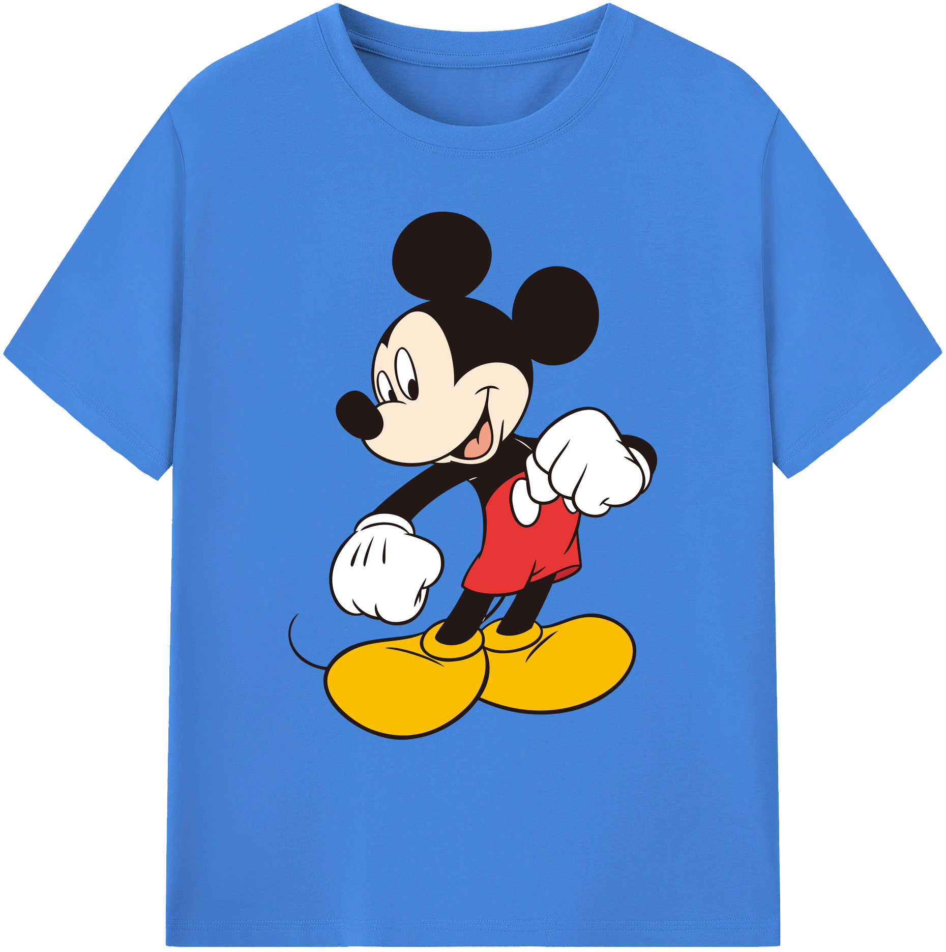 ミッキーマウス Mickey Mouse 綿100％ メンズ半袖Tシャツ｜肌触りやわらか＆通気性