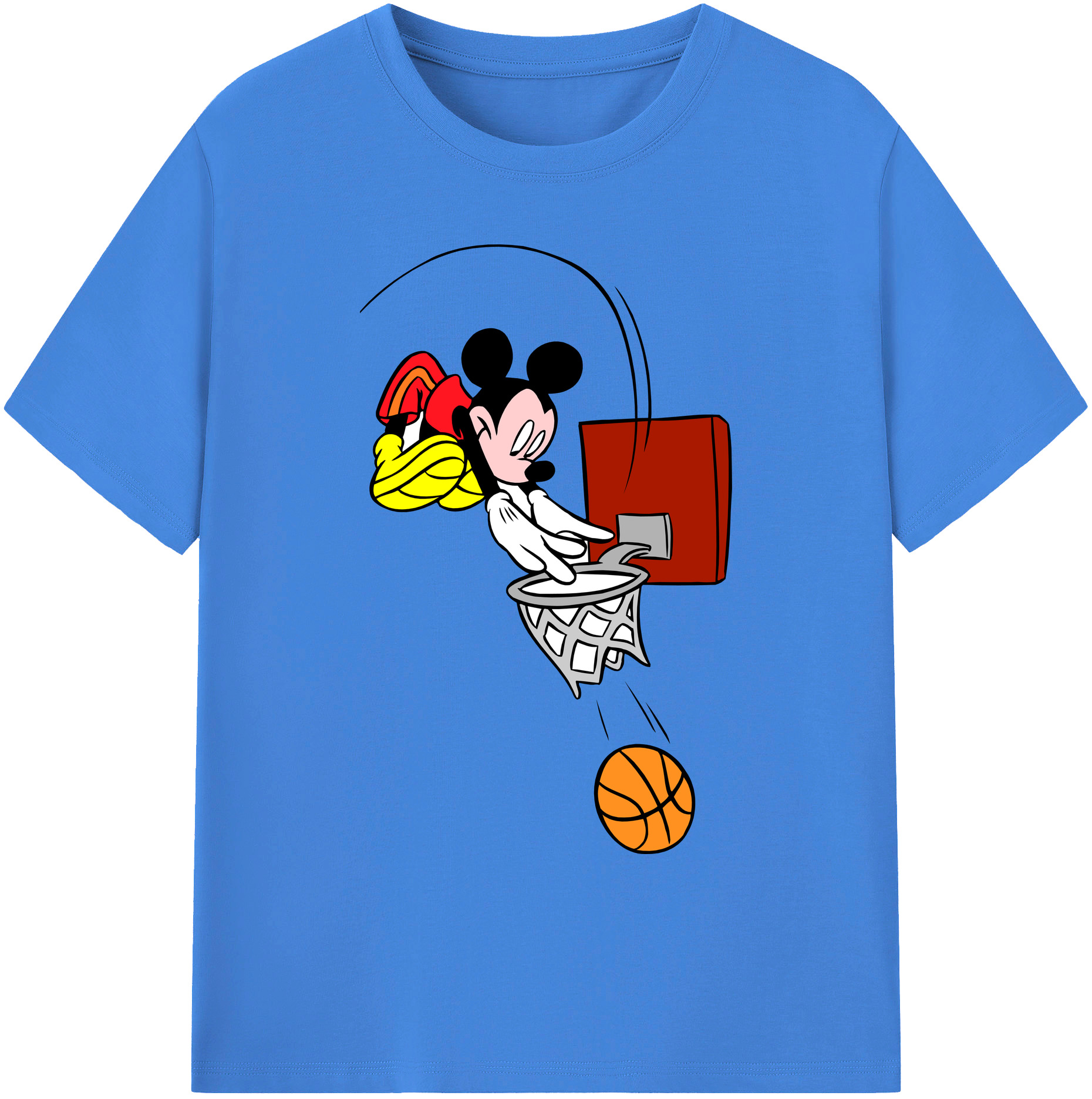 ミッキーマウス Mickey Mouse 綿100％ メンズ半袖Tシャツ｜肌触りやわらか＆通気性