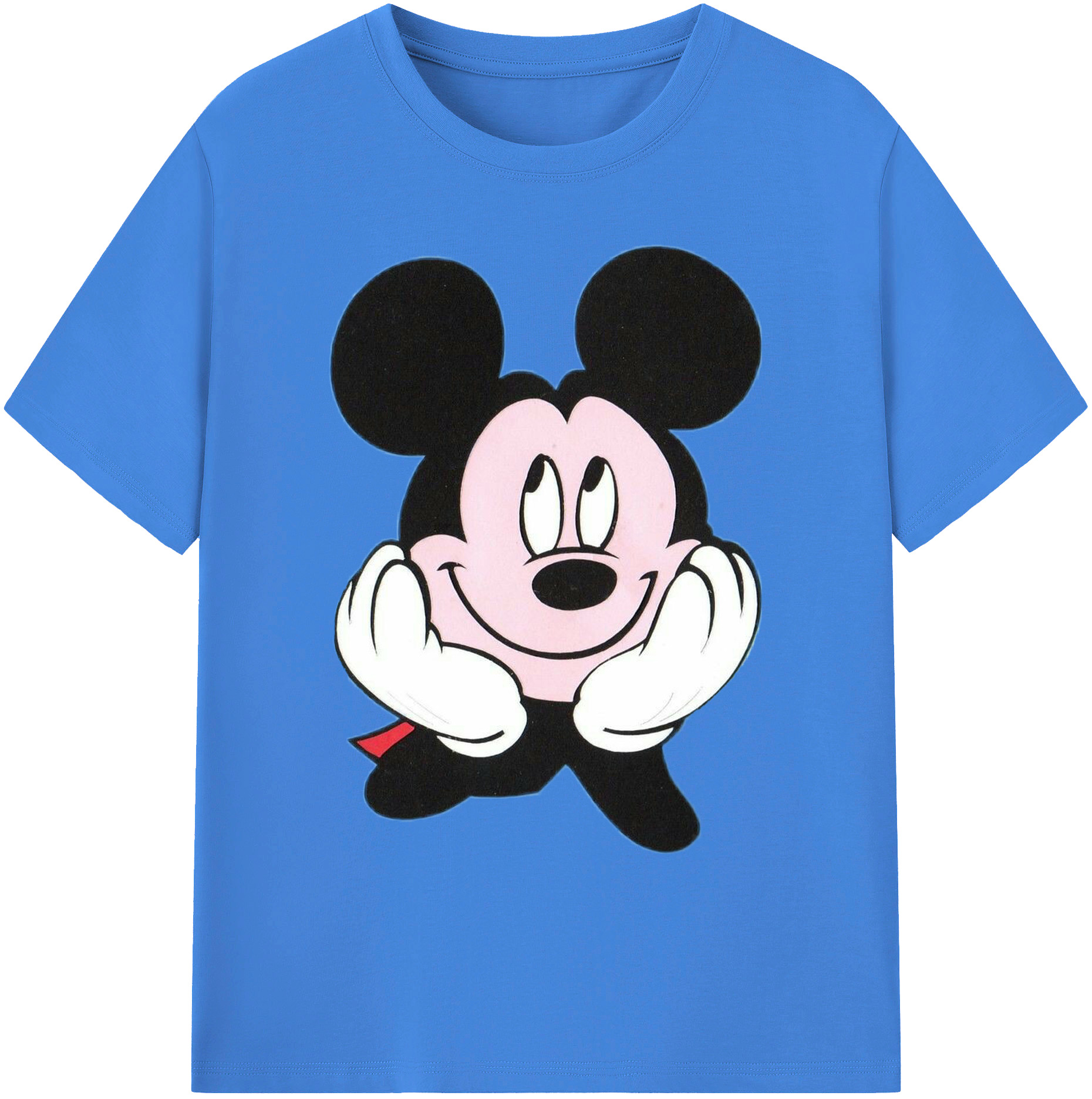 ミッキーマウス Mickey Mouse 綿100％ メンズ半袖Tシャツ｜肌触りやわらか＆通気性
