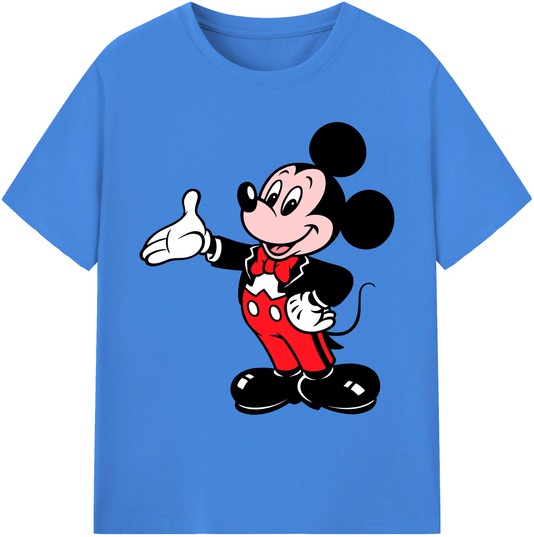 ミッキーマウス Mickey Mouse 綿100％ メンズ半袖Tシャツ｜肌触りやわらか＆通気性
