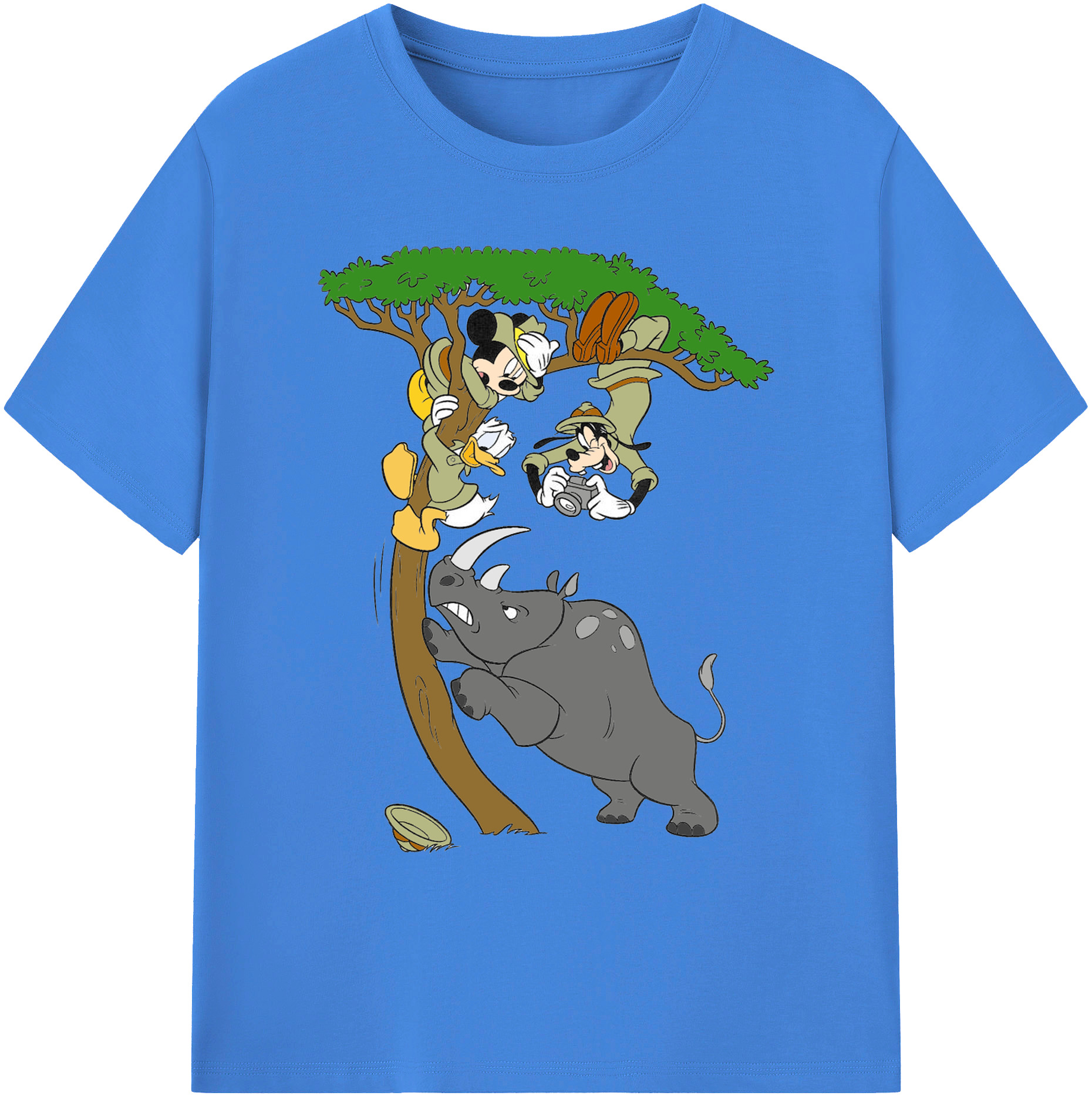 ミッキーマウス Mickey Mouse 綿100％ メンズ半袖Tシャツ｜肌触りやわらか＆通気性