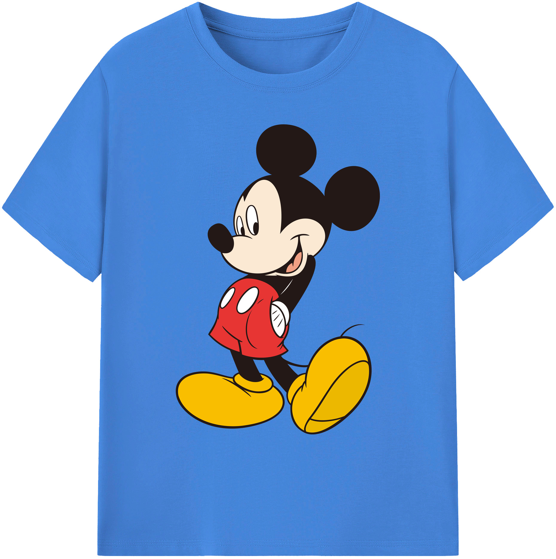 （画像用） ミッキーマウス Mickey Mouse 綿100％ メンズ半袖Tシャツ｜肌触りやわらか＆通気性