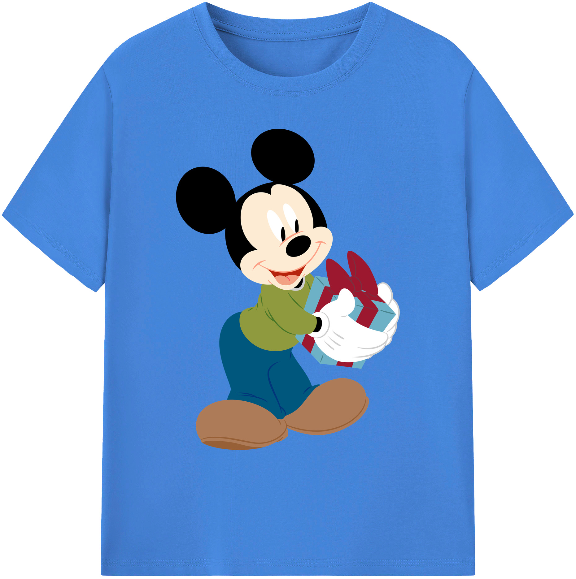 ミッキーマウス Mickey Mouse 綿100％ メンズ半袖Tシャツ｜肌触りやわらか＆通気性