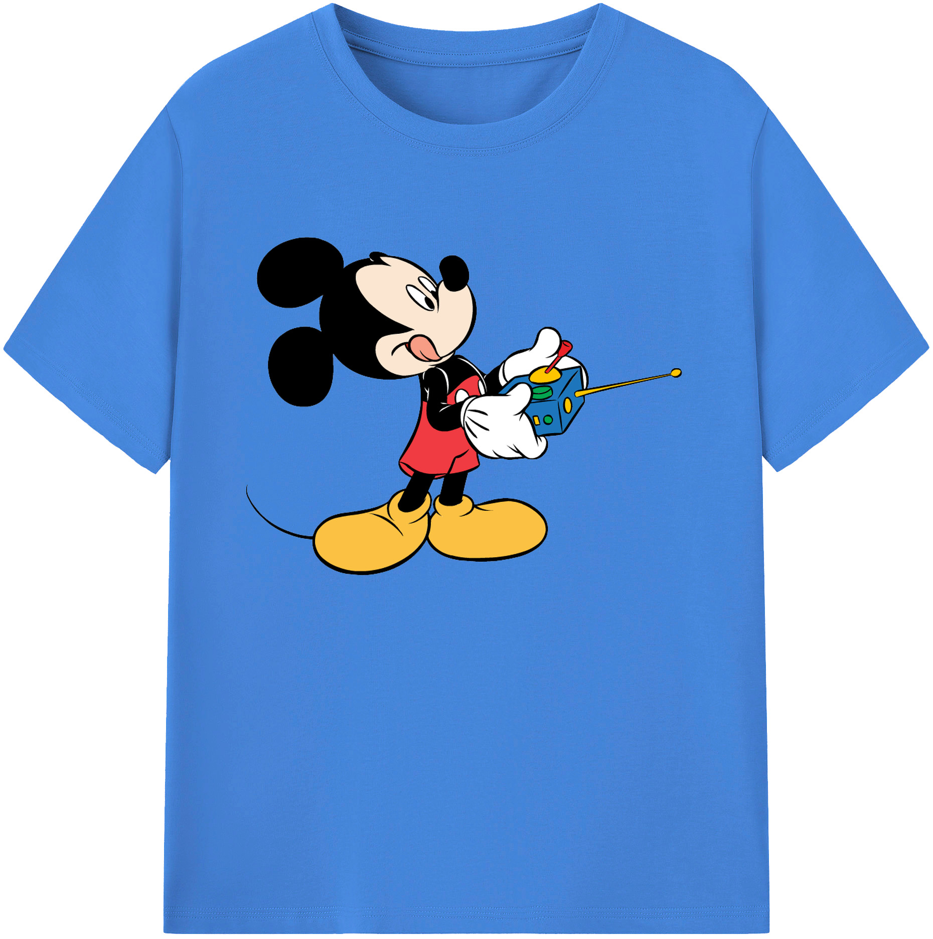 ミッキーマウス Mickey Mouse 綿100％ メンズ半袖Tシャツ｜肌触りやわらか＆通気性