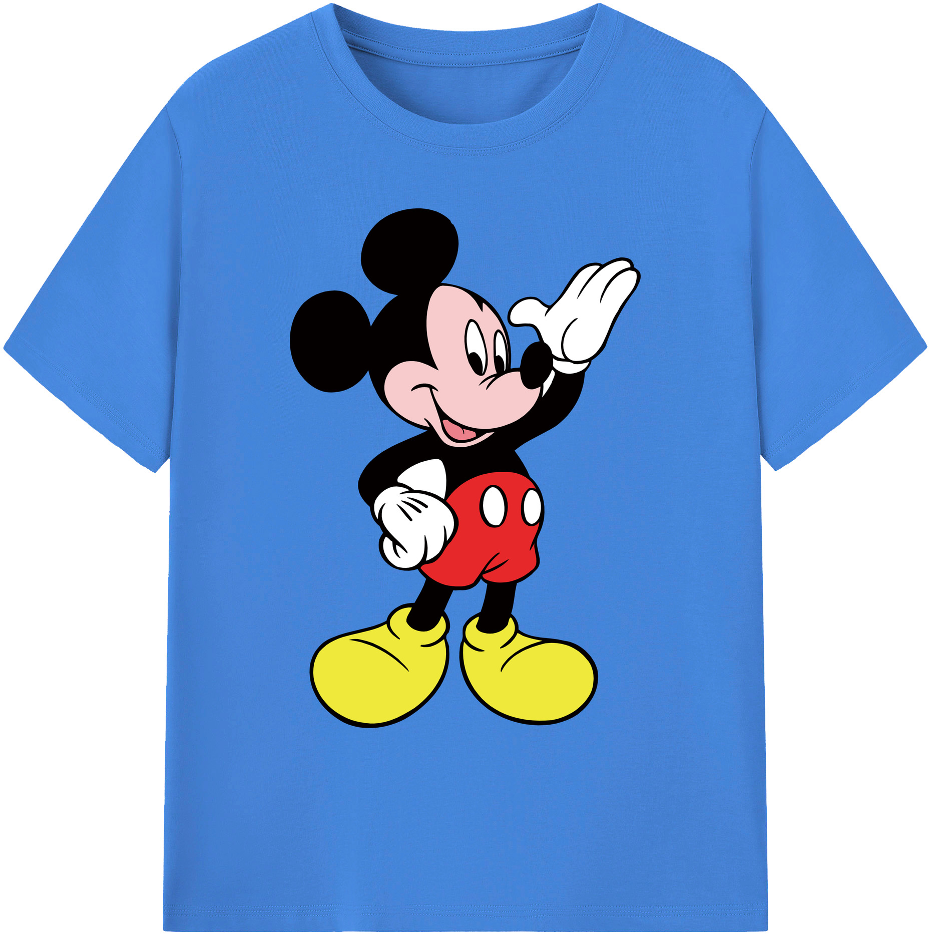 ミッキーマウス Mickey Mouse 綿100％ メンズ半袖Tシャツ｜肌触りやわらか＆通気性