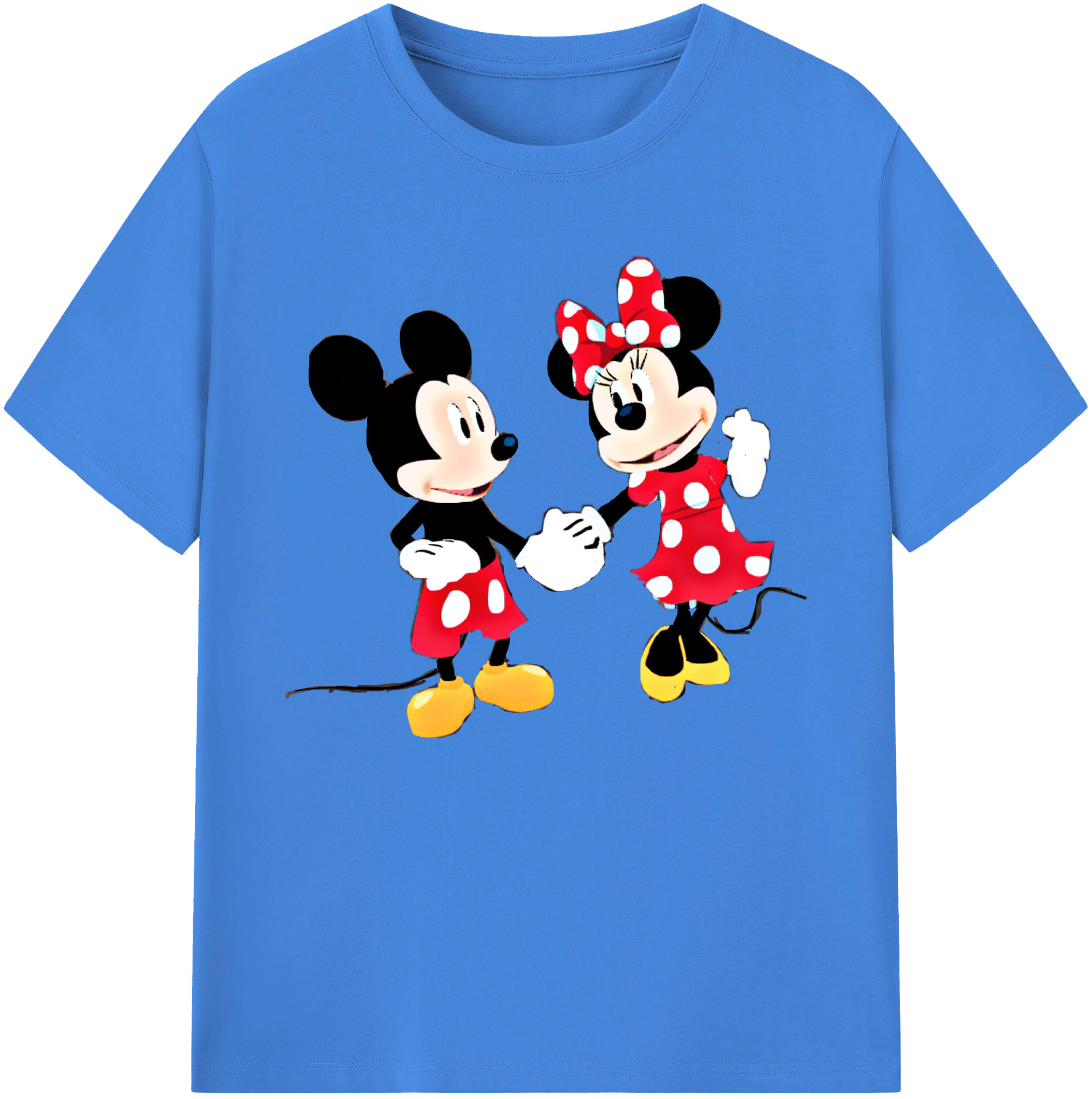 ミッキーマウス Mickey Mouse 綿100％ メンズ半袖Tシャツ｜肌触りやわらか＆通気性