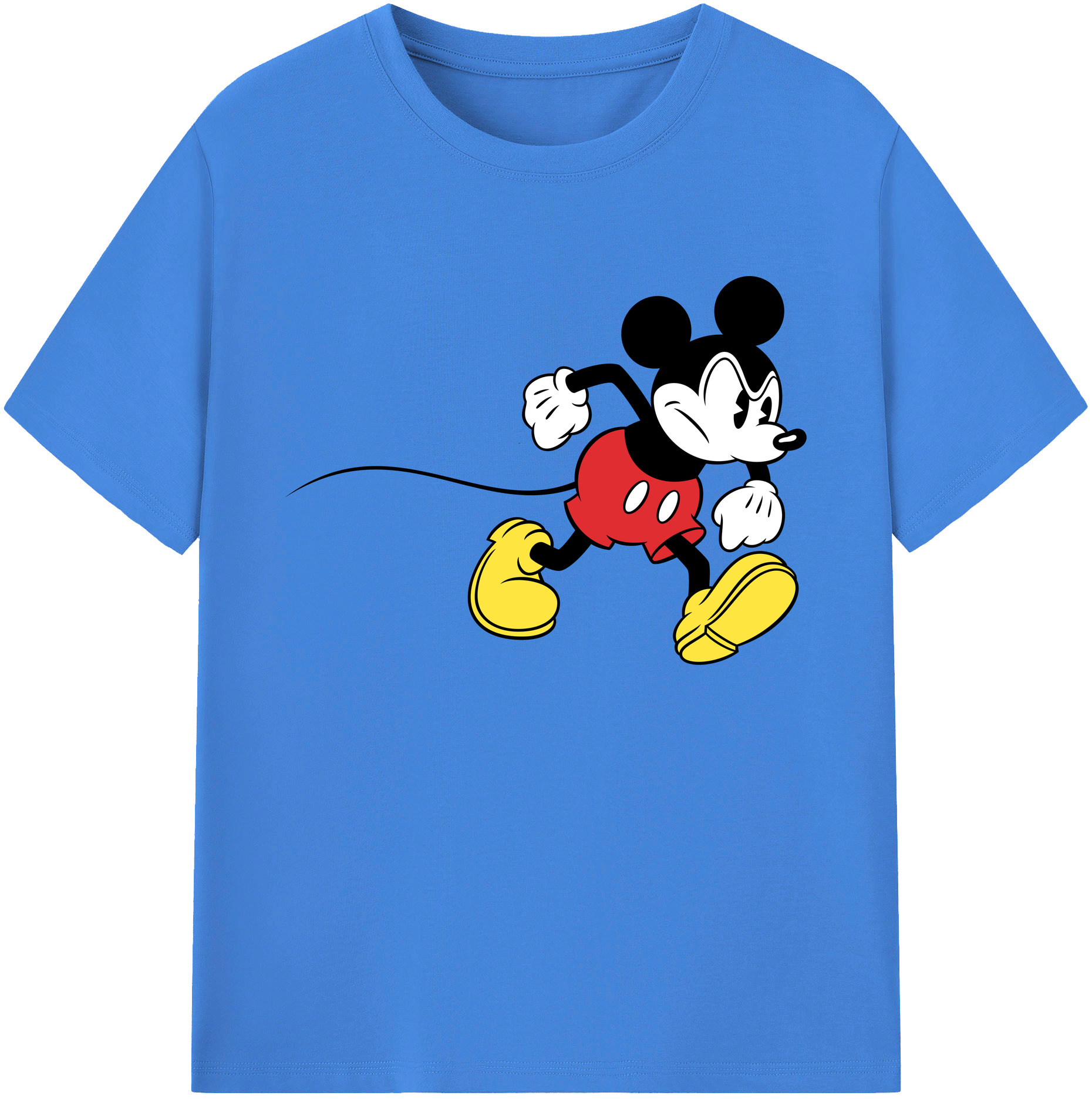ミッキーマウス Mickey Mouse 綿100％ メンズ半袖Tシャツ｜肌触りやわらか＆通気性