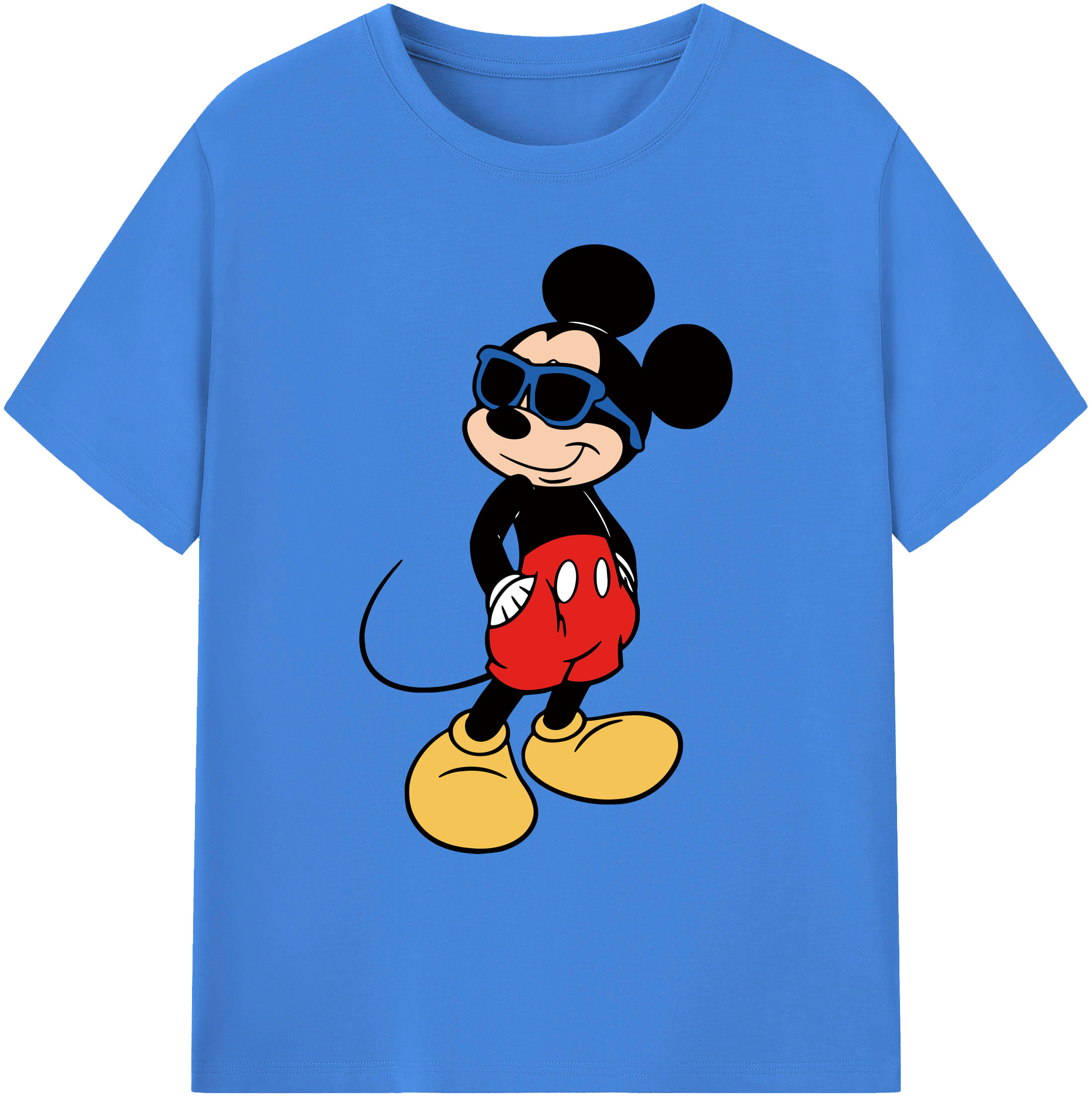 ミッキーマウス Mickey Mouse 綿100％ メンズ半袖Tシャツ｜肌触りやわらか＆通気性