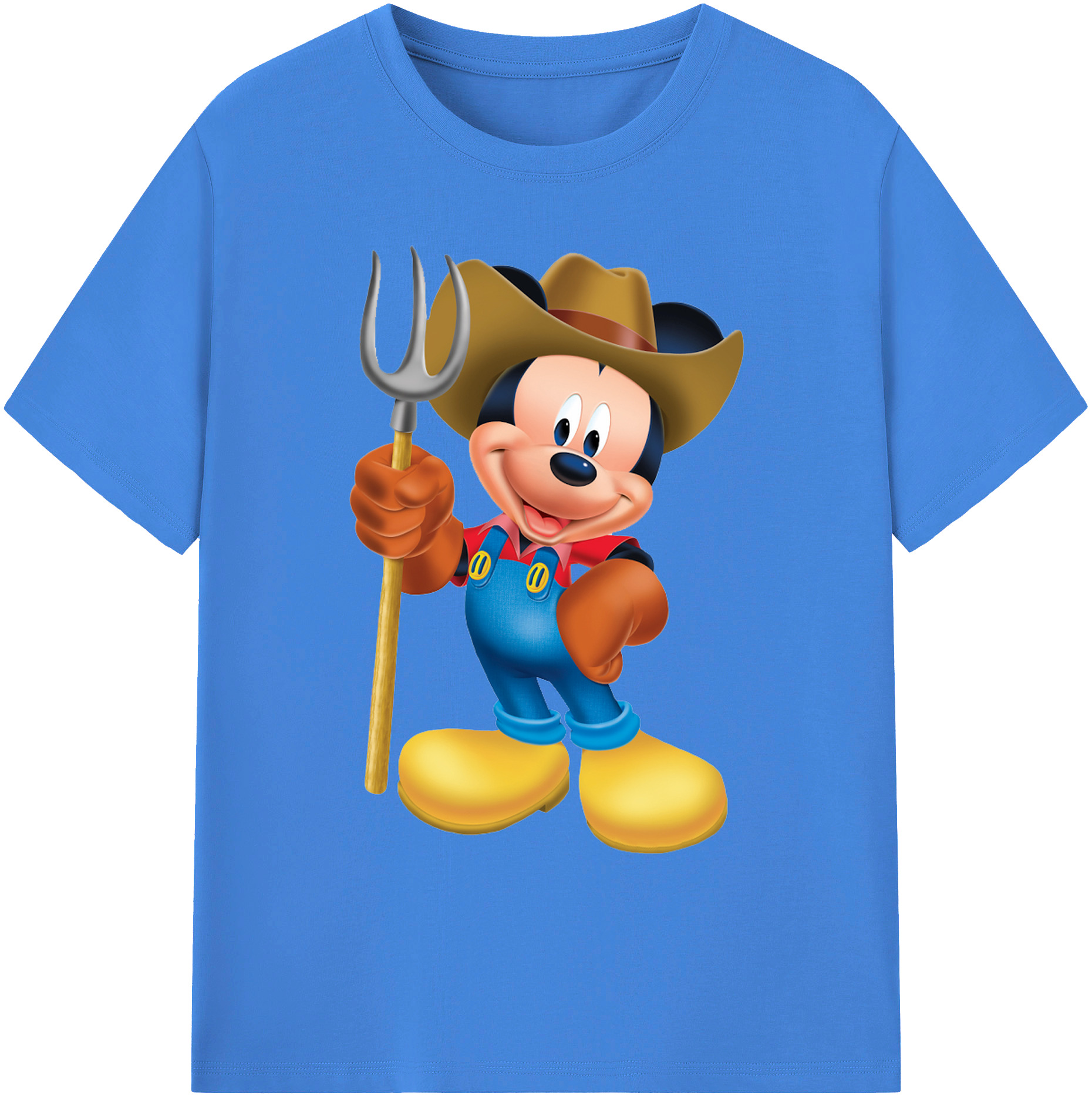 ミッキーマウス Mickey Mouse 綿100％ メンズ半袖Tシャツ｜肌触りやわらか＆通気性