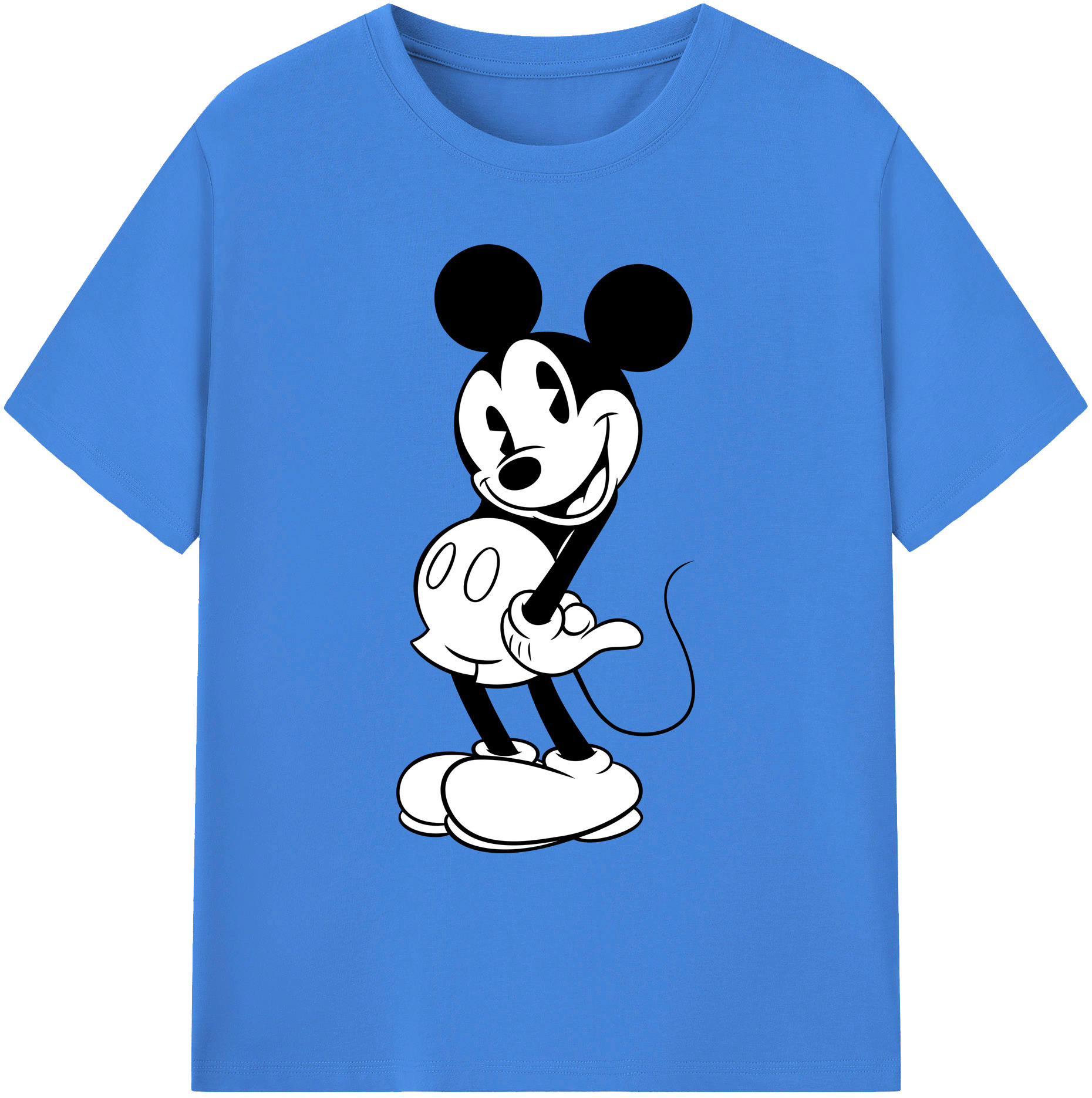 ミッキーマウス Mickey Mouse 綿100％ メンズ半袖Tシャツ｜肌触りやわらか＆通気性