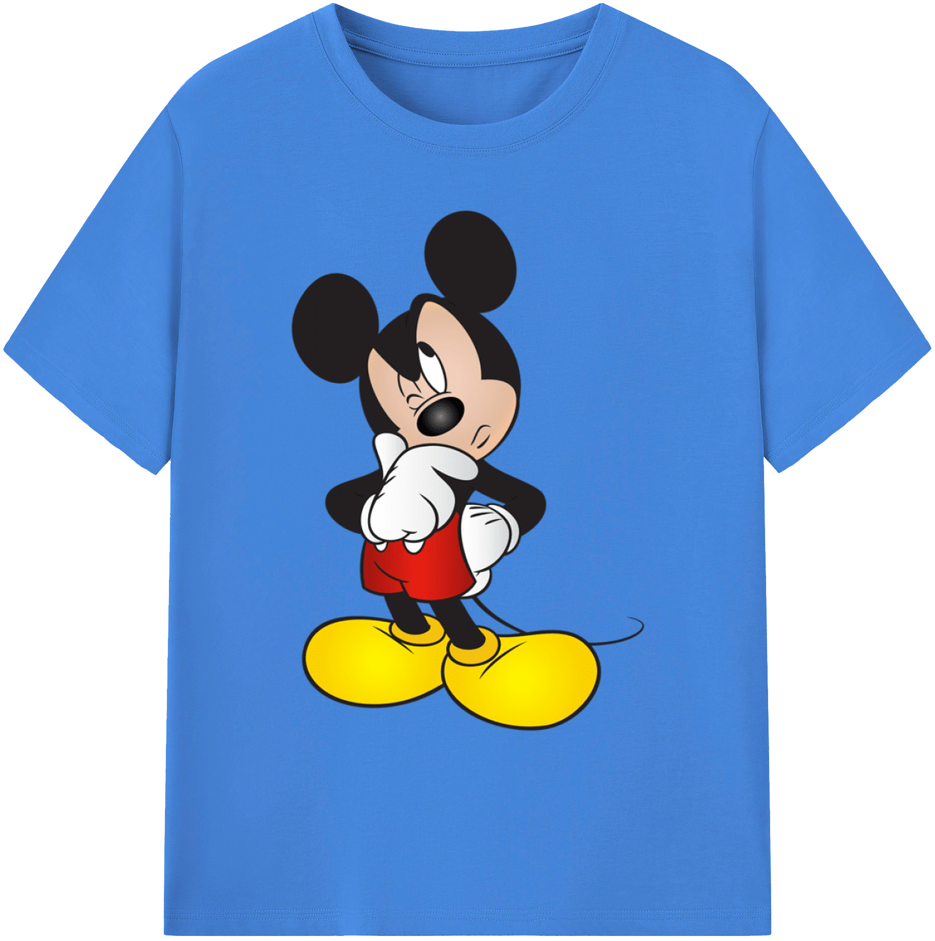 ミッキーマウス Mickey Mouse 綿100％ メンズ半袖Tシャツ｜肌触りやわらか＆通気性