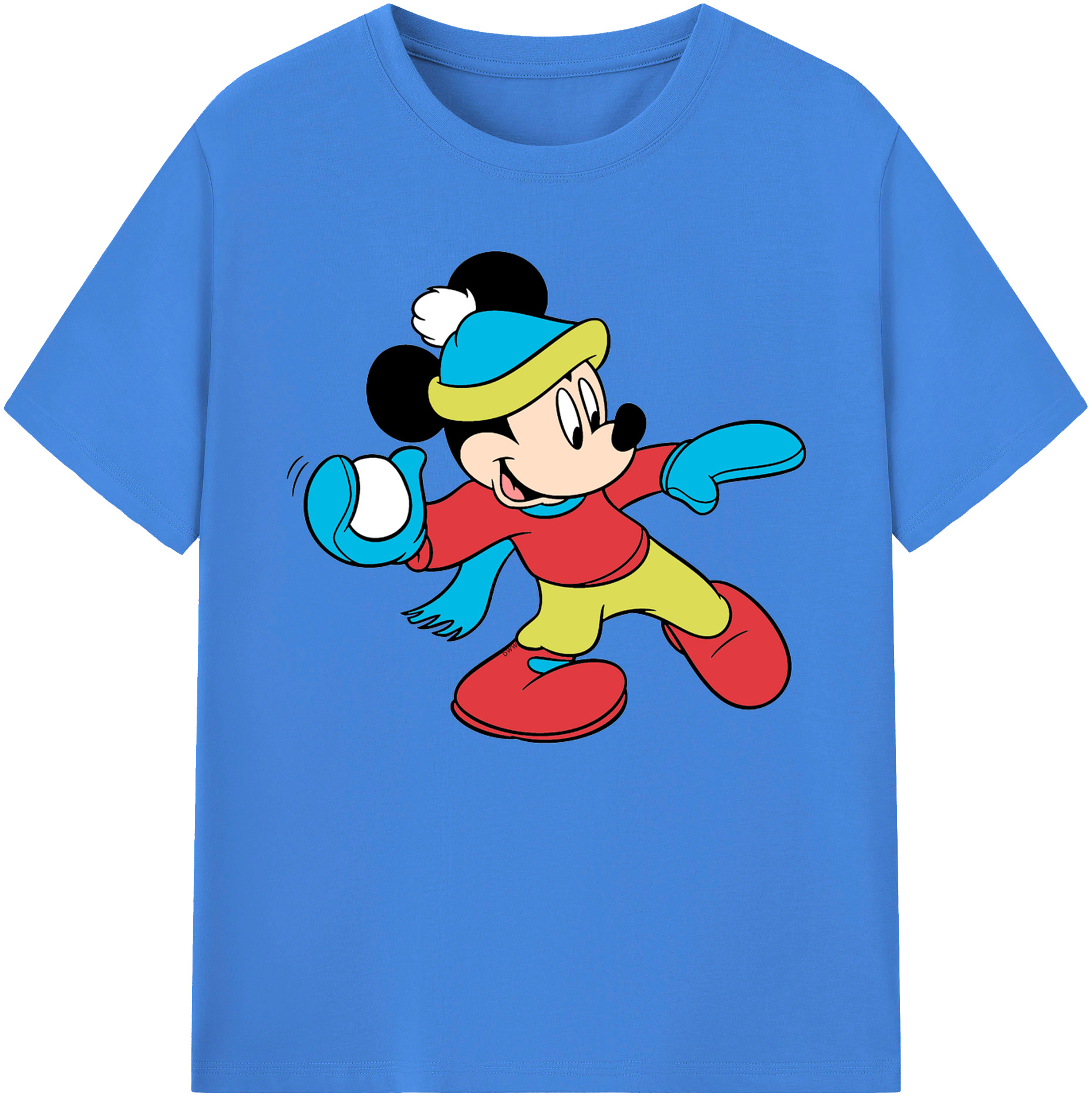 ミッキーマウス Mickey Mouse 綿100％ メンズ半袖Tシャツ｜肌触りやわらか＆通気性