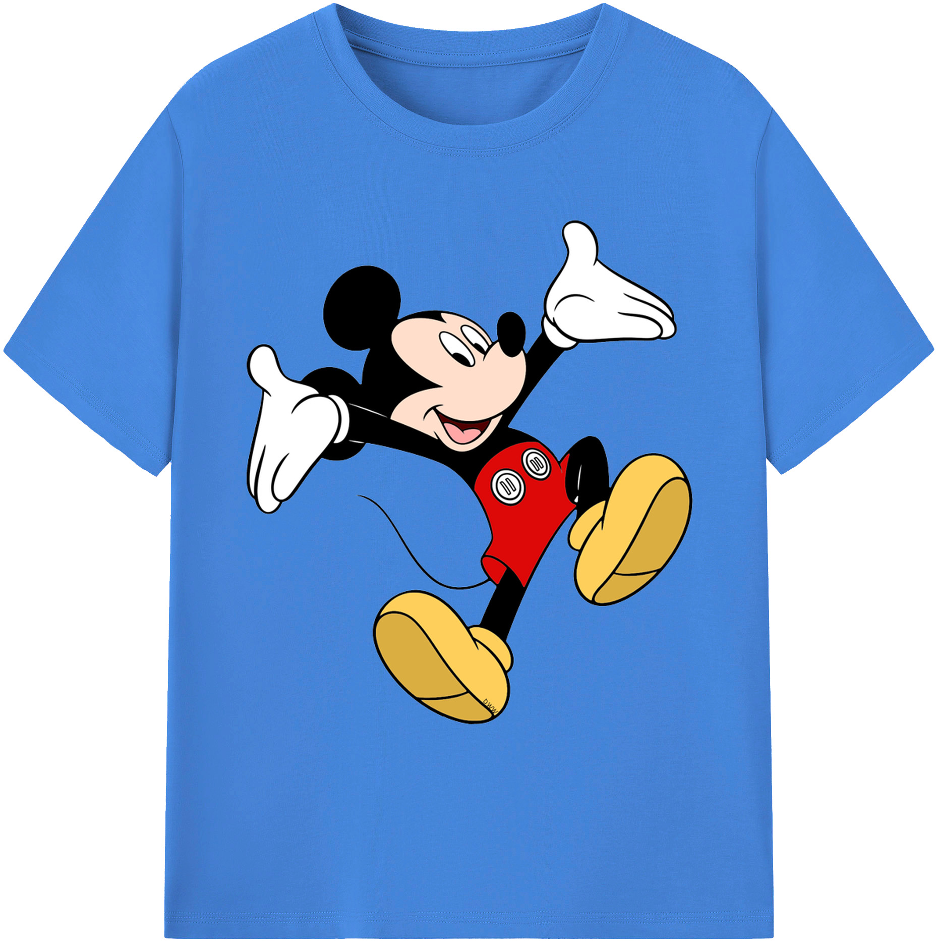 ミッキーマウス Mickey Mouse 綿100％ メンズ半袖Tシャツ｜肌触りやわらか＆通気性