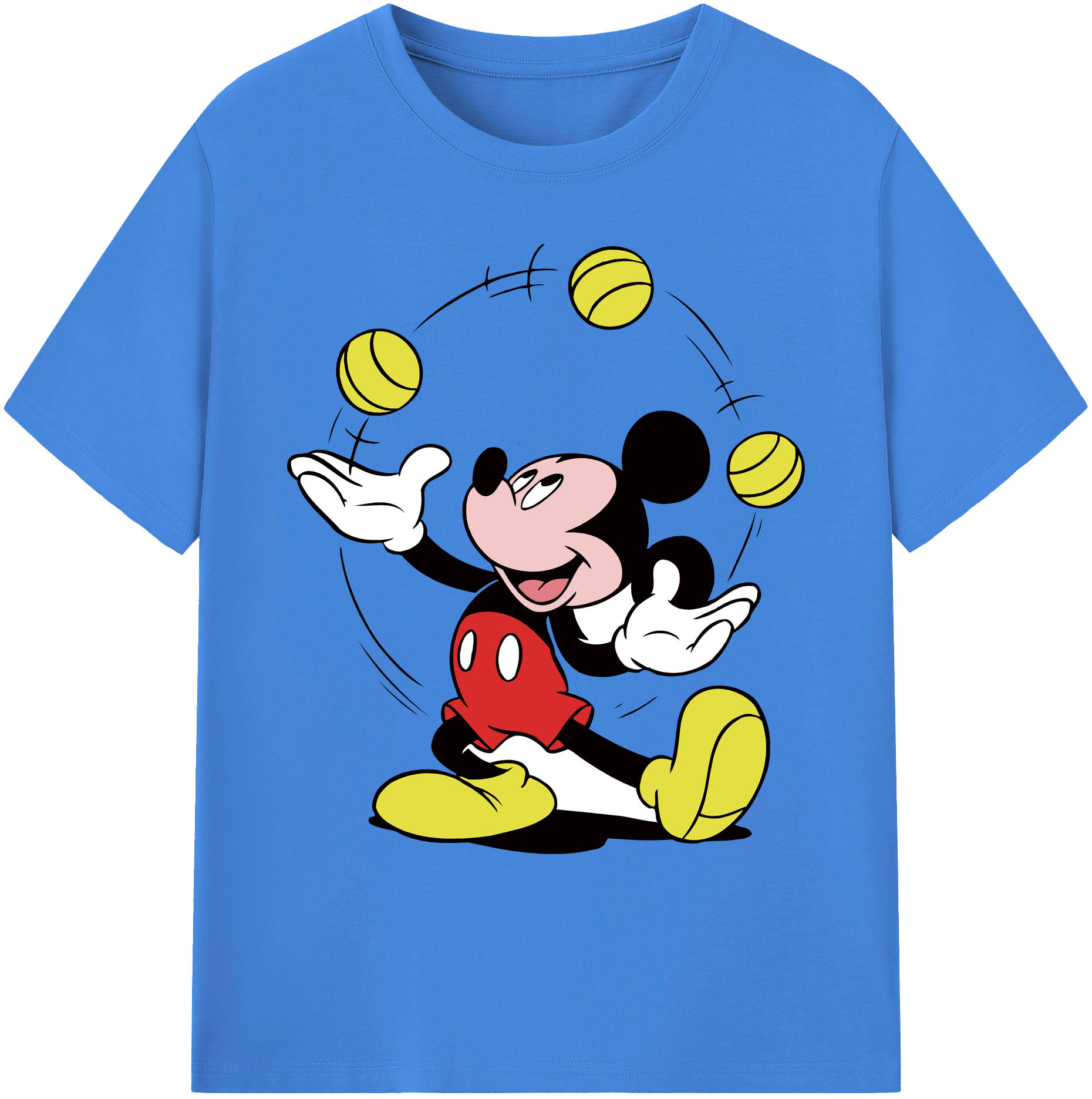 ミッキーマウス Mickey Mouse 綿100％ メンズ半袖Tシャツ｜肌触りやわらか＆通気性
