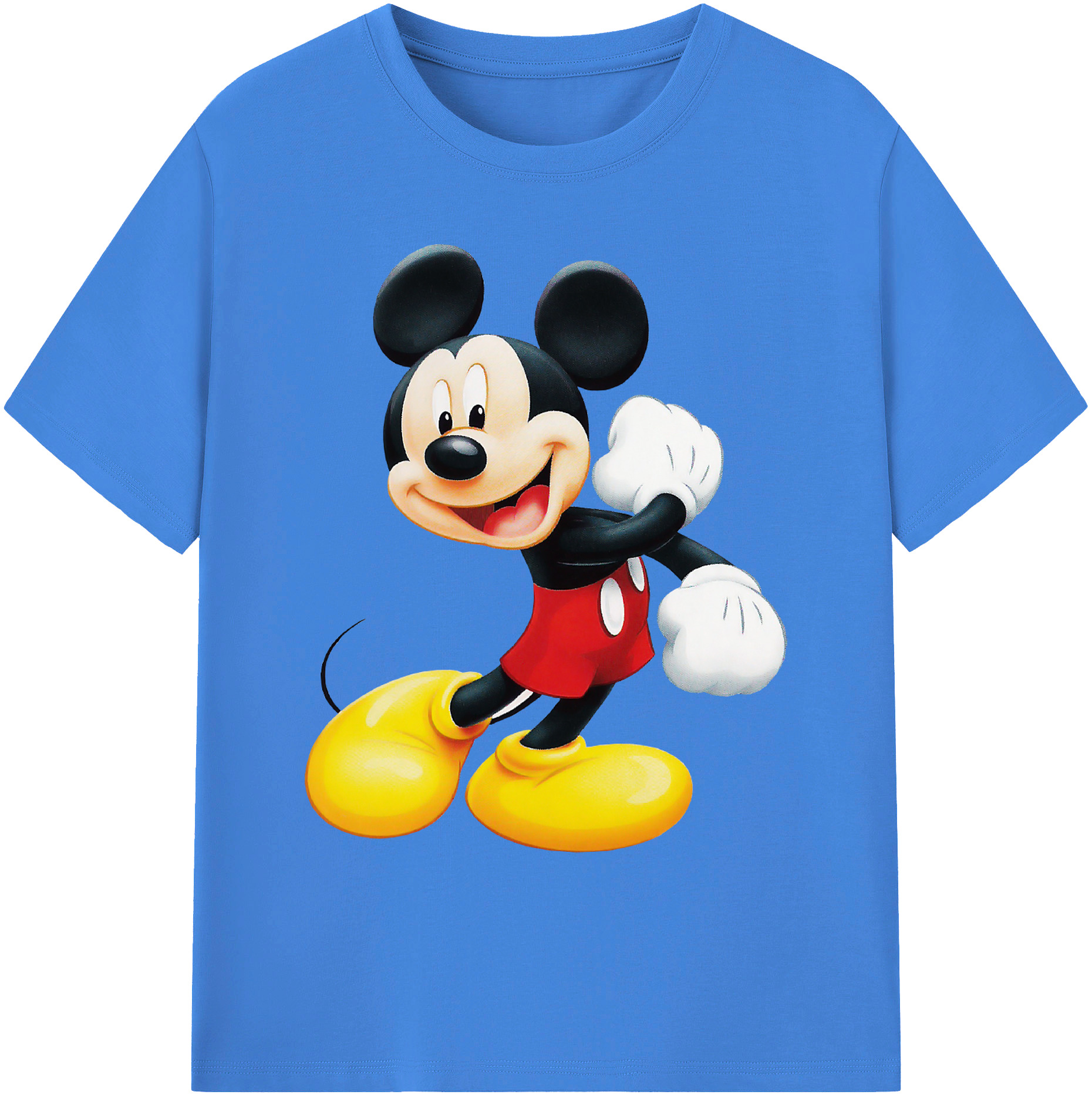 ミッキーマウス Mickey Mouse 綿100％ メンズ半袖Tシャツ｜肌触りやわらか＆通気性