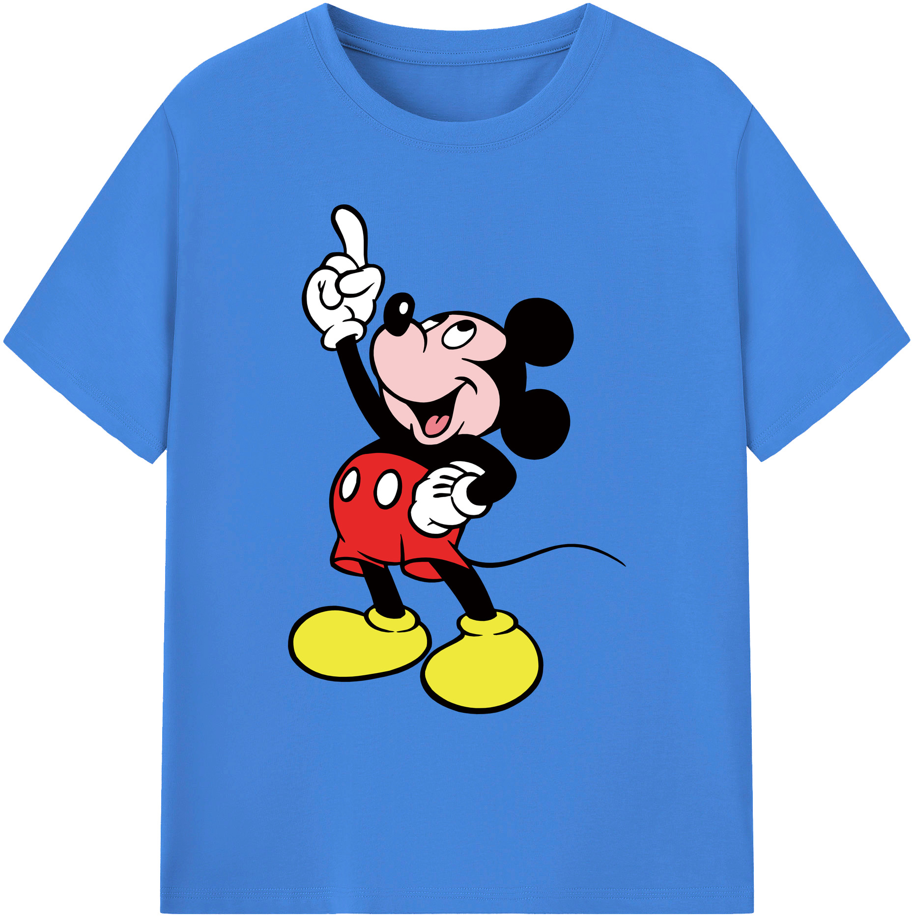ミッキーマウス Mickey Mouse 綿100％ メンズ半袖Tシャツ｜肌触りやわらか＆通気性
