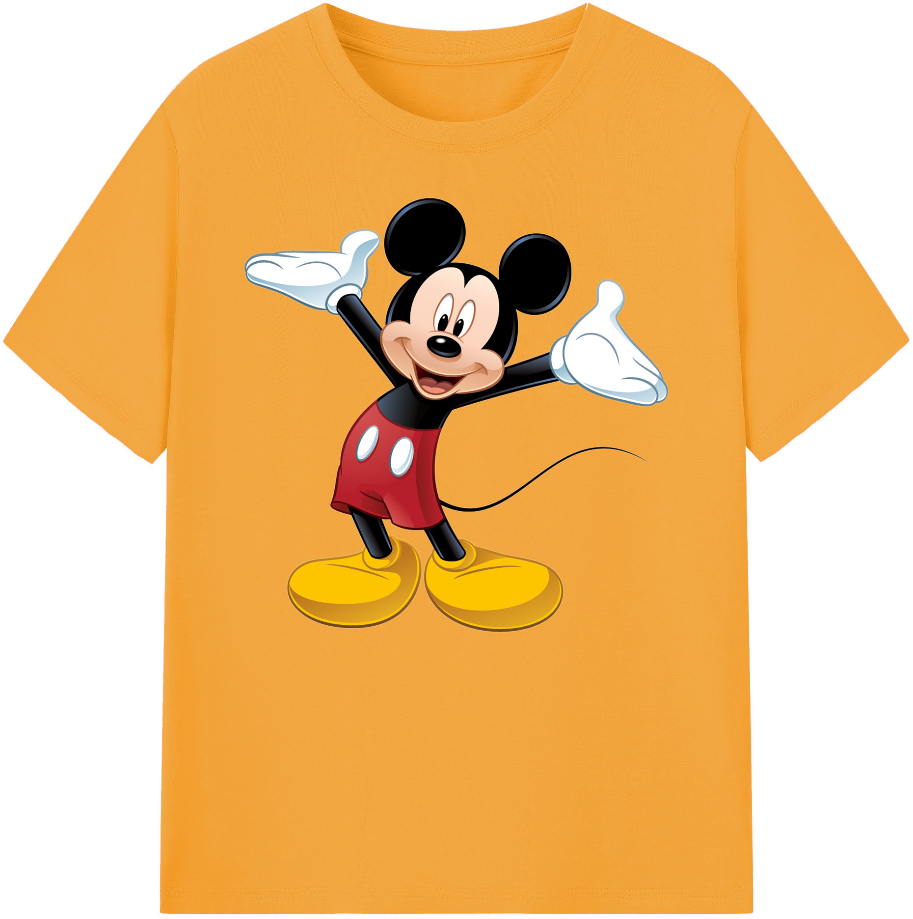 ミッキーマウス Mickey Mouse 綿100％ メンズ半袖Tシャツ｜肌触りやわらか＆通気性