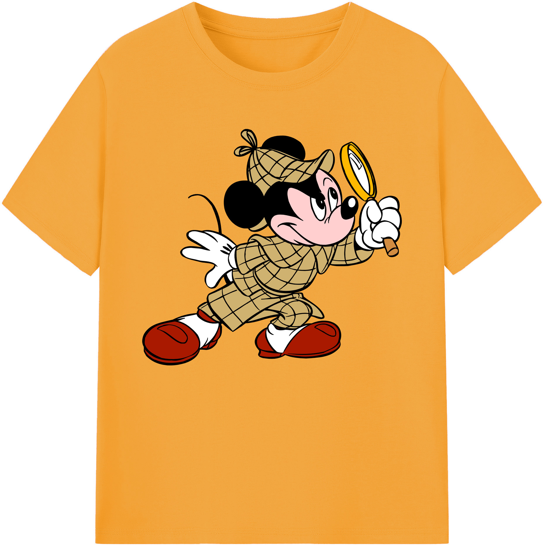 ミッキーマウス Mickey Mouse 綿100％ メンズ半袖Tシャツ｜肌触りやわらか＆通気性
