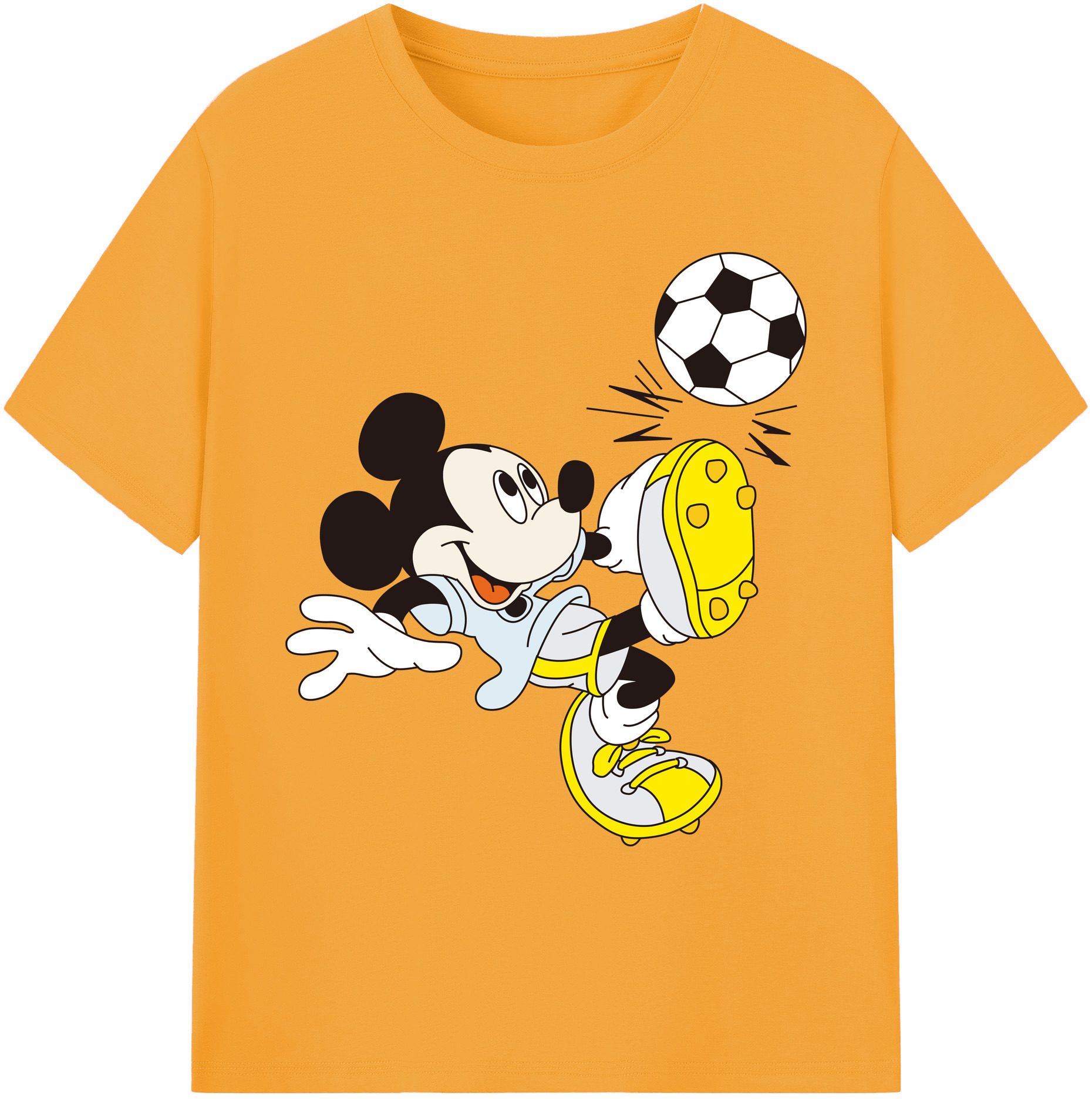 ミッキーマウス Mickey Mouse 綿100％ メンズ半袖Tシャツ｜肌触りやわらか＆通気性