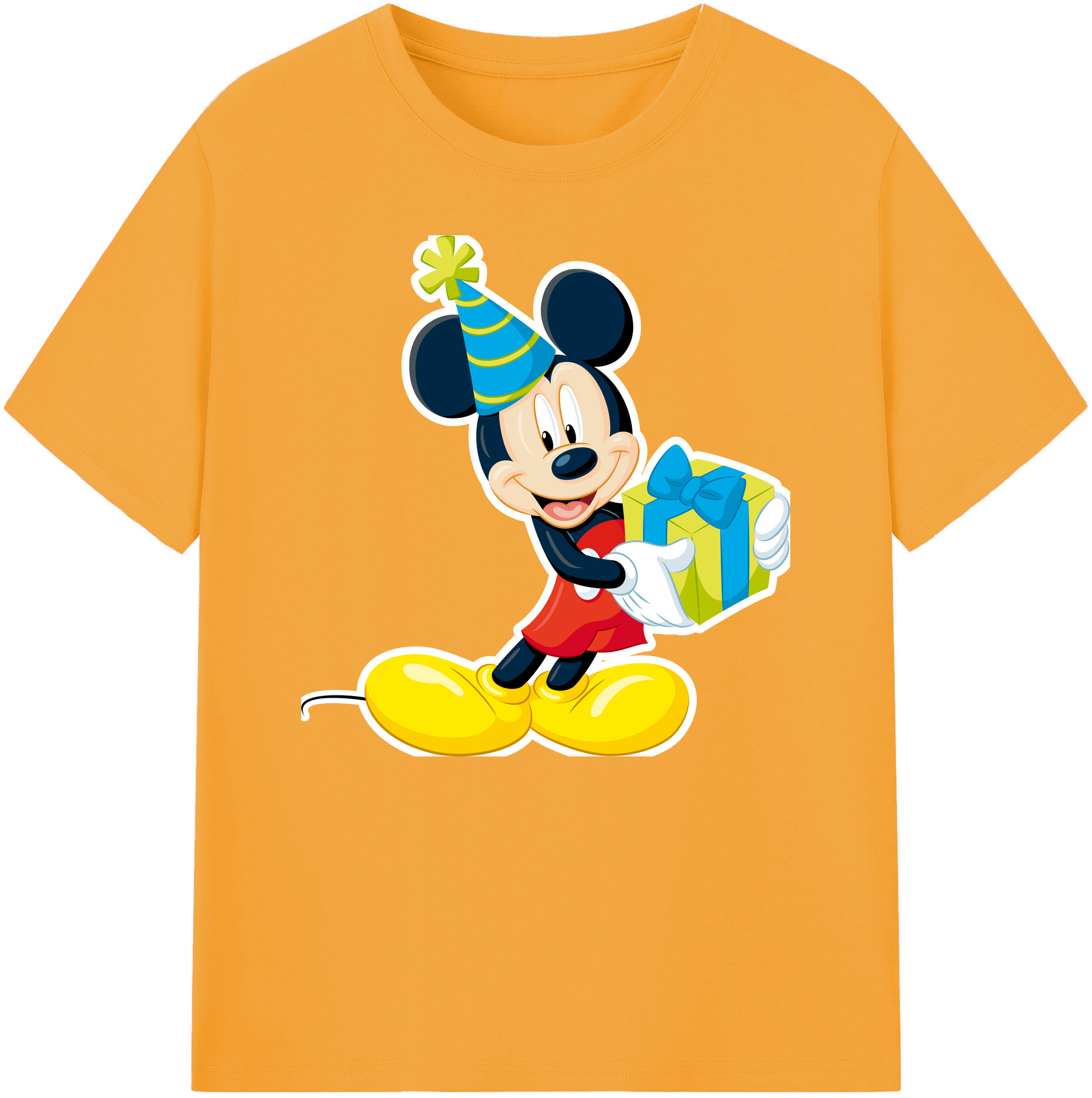 ミッキーマウス Mickey Mouse 綿100％ メンズ半袖Tシャツ｜肌触りやわらか＆通気性