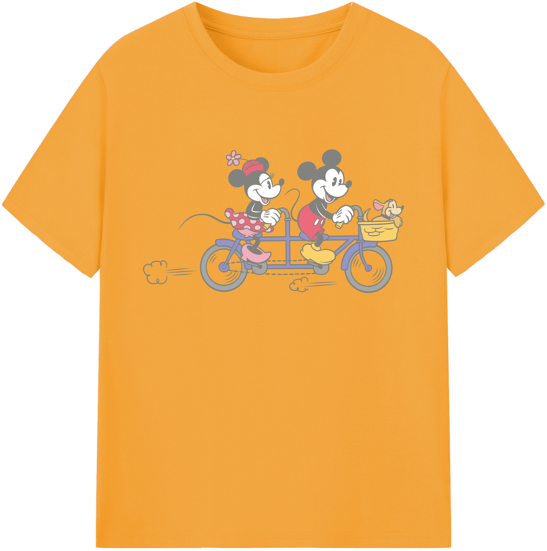 ミッキーマウス Mickey Mouse 綿100％ メンズ半袖Tシャツ｜肌触りやわらか＆通気性