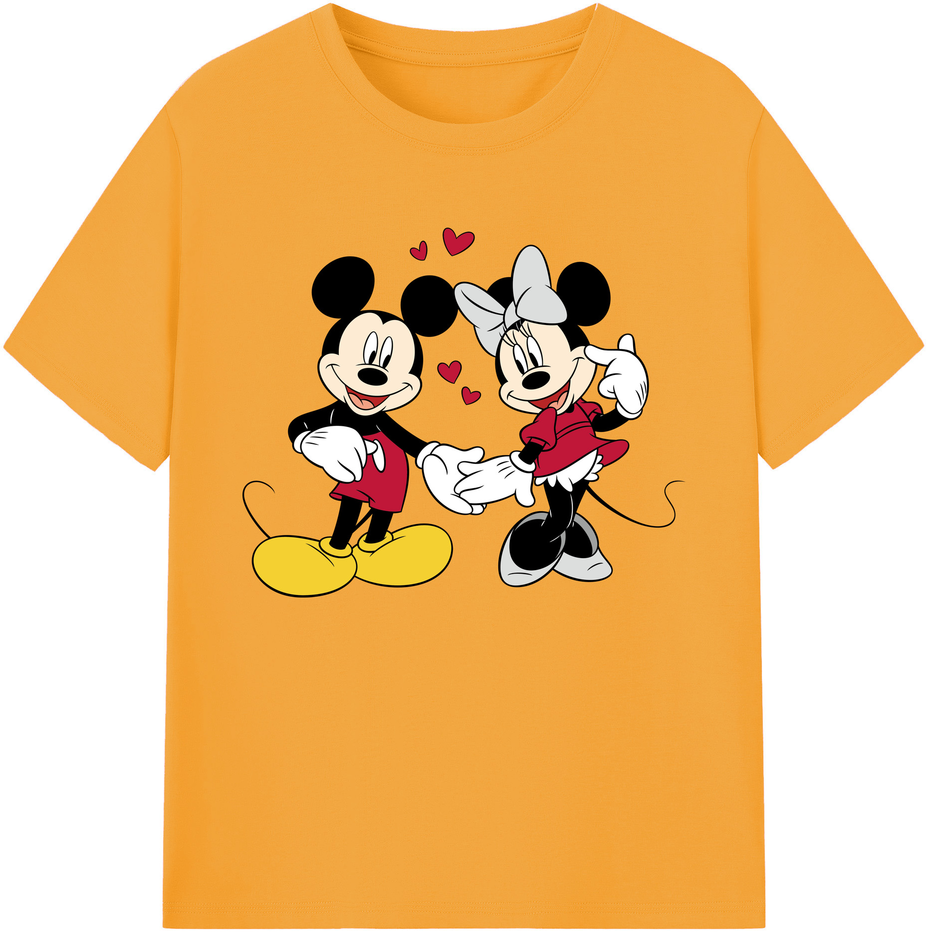 ミッキーマウス Mickey Mouse 綿100％ メンズ半袖Tシャツ｜肌触りやわらか＆通気性