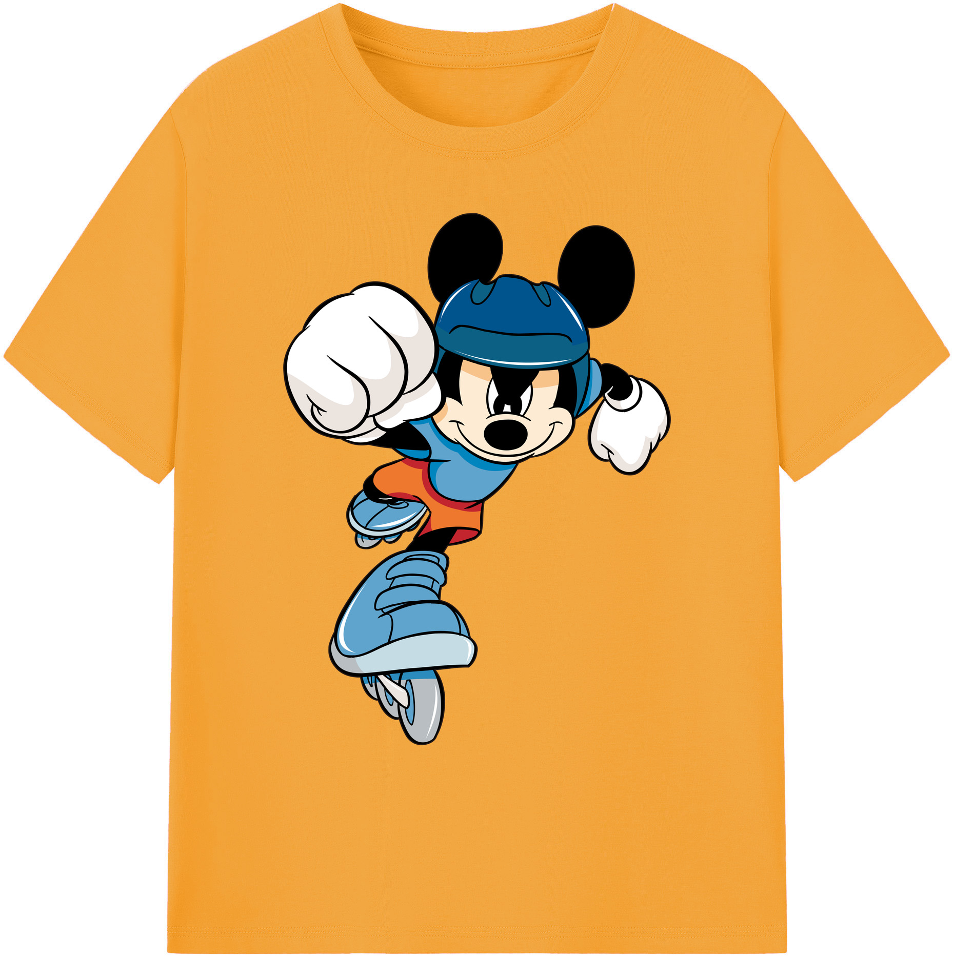 ミッキーマウス Mickey Mouse 綿100％ メンズ半袖Tシャツ｜肌触りやわらか＆通気性