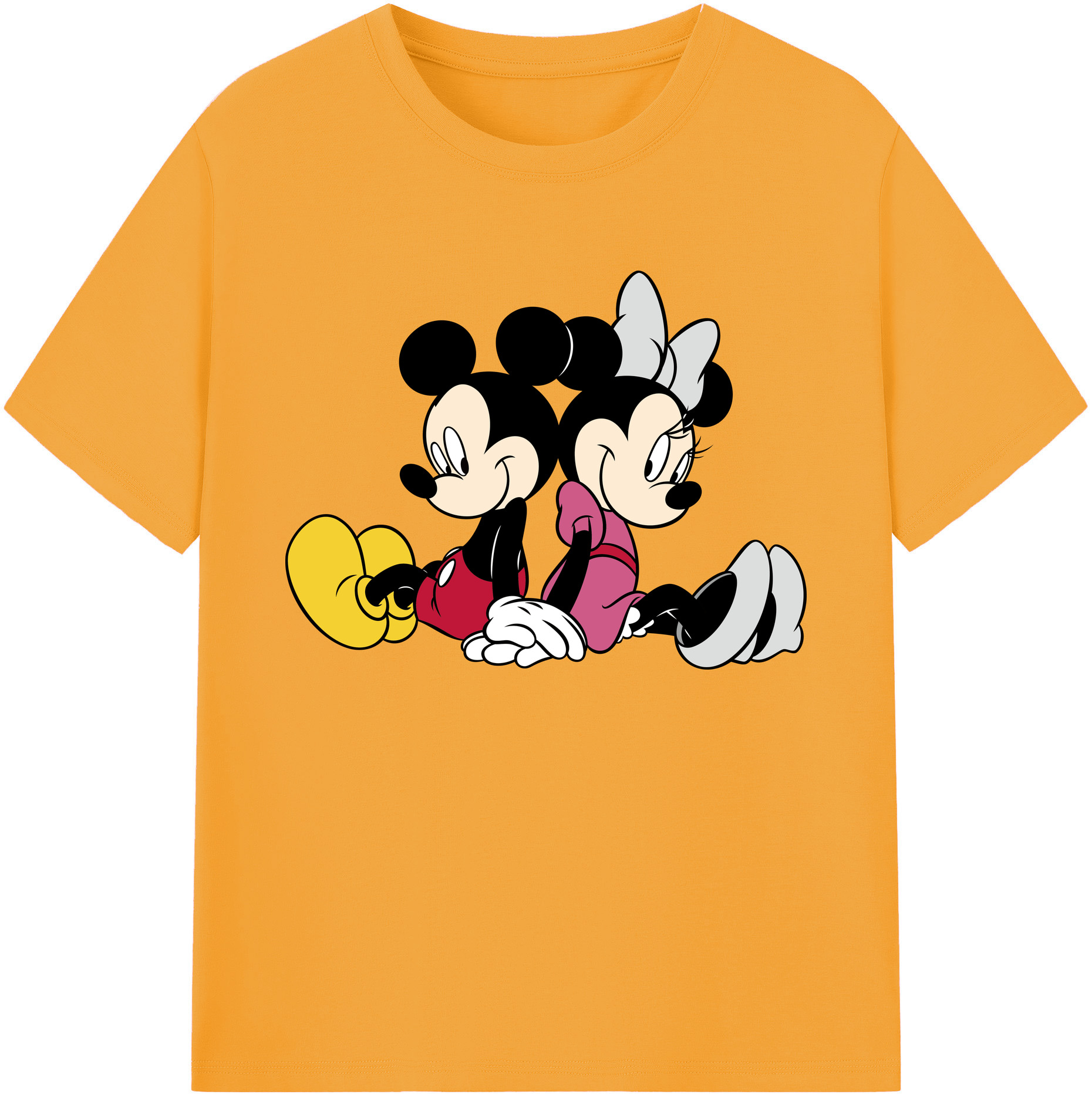 ミッキーマウス Mickey Mouse 綿100％ メンズ半袖Tシャツ｜肌触りやわらか＆通気性