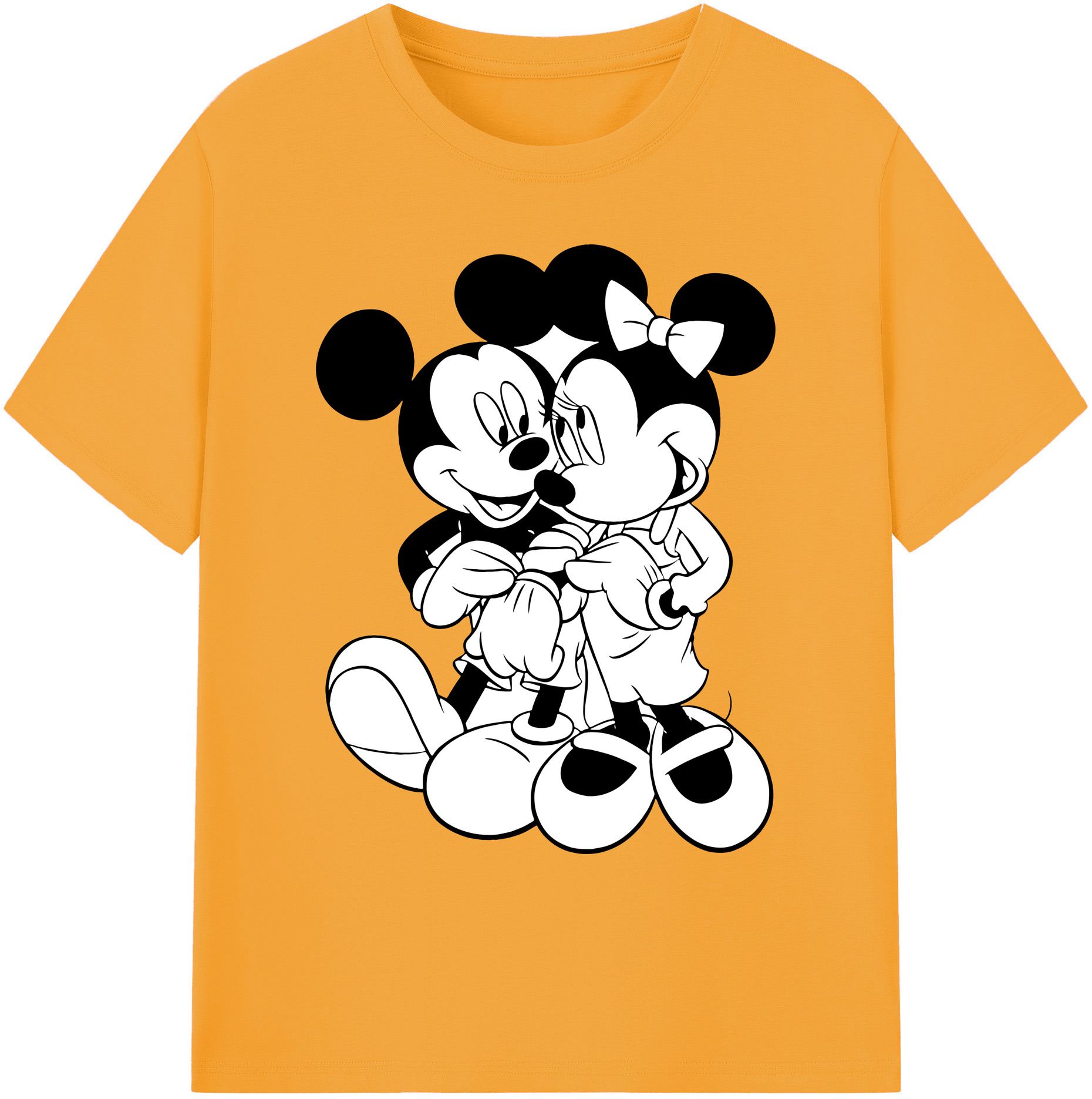 ミッキーマウス Mickey Mouse 綿100％ メンズ半袖Tシャツ｜肌触りやわらか＆通気性