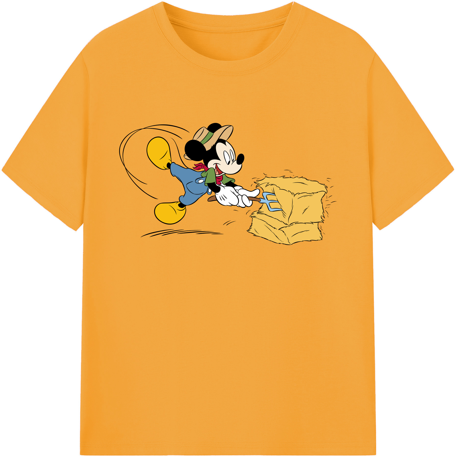 ミッキーマウス Mickey Mouse 綿100％ メンズ半袖Tシャツ｜肌触りやわらか＆通気性