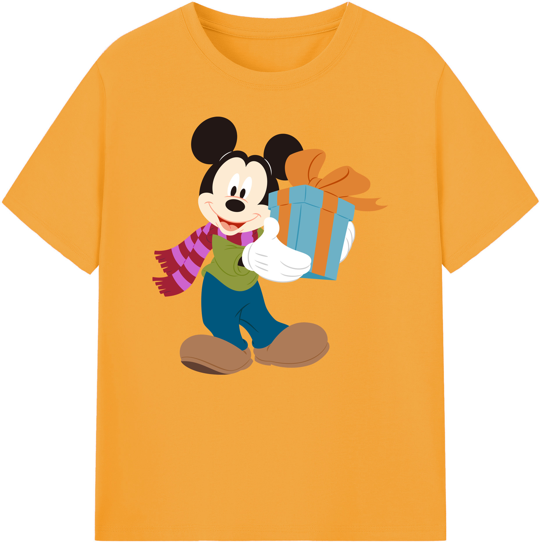 ミッキーマウス Mickey Mouse 綿100％ メンズ半袖Tシャツ｜肌触りやわらか＆通気性