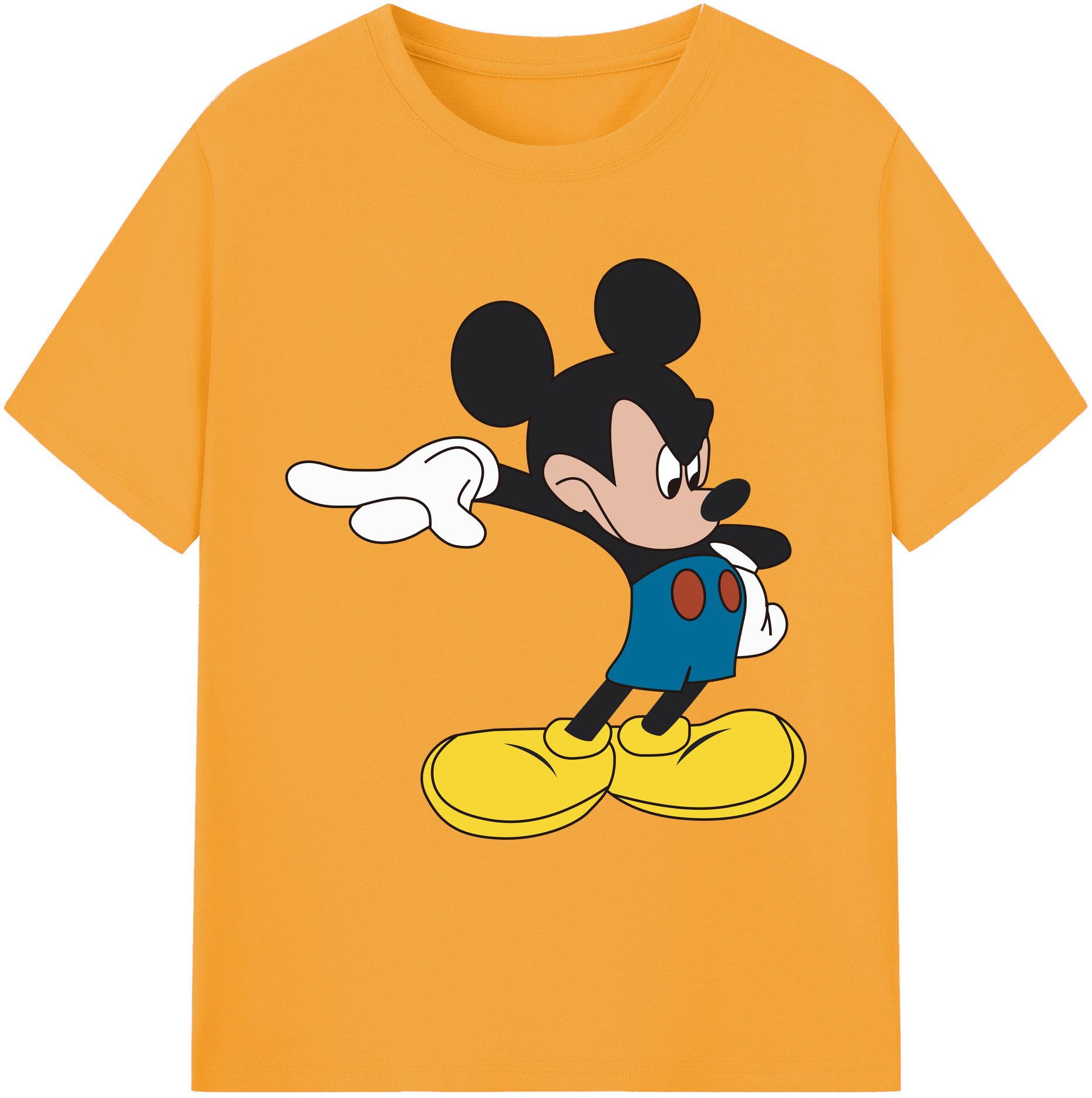 ミッキーマウス Mickey Mouse 綿100％ メンズ半袖Tシャツ｜肌触りやわらか＆通気性