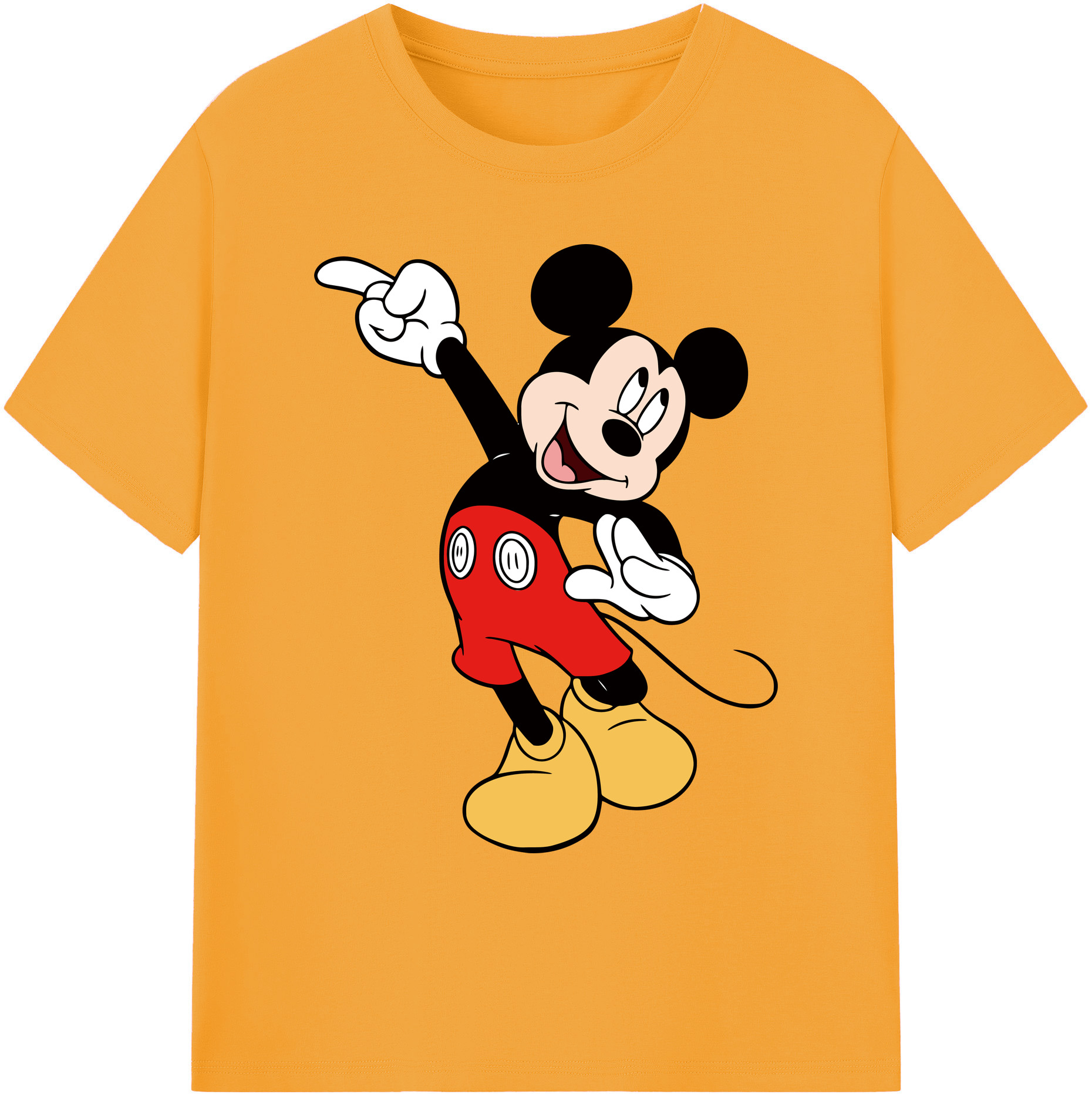 ミッキーマウス Mickey Mouse 綿100％ メンズ半袖Tシャツ｜肌触りやわらか＆通気性