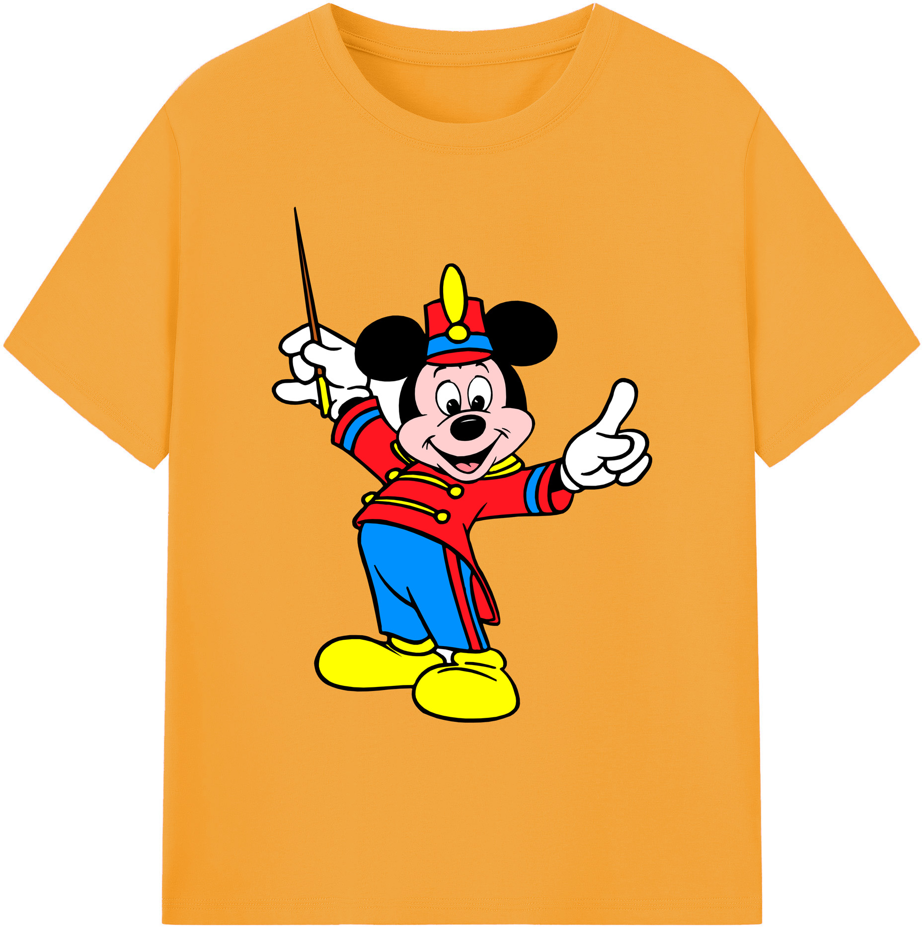 ミッキーマウス Mickey Mouse 綿100％ メンズ半袖Tシャツ｜肌触りやわらか＆通気性