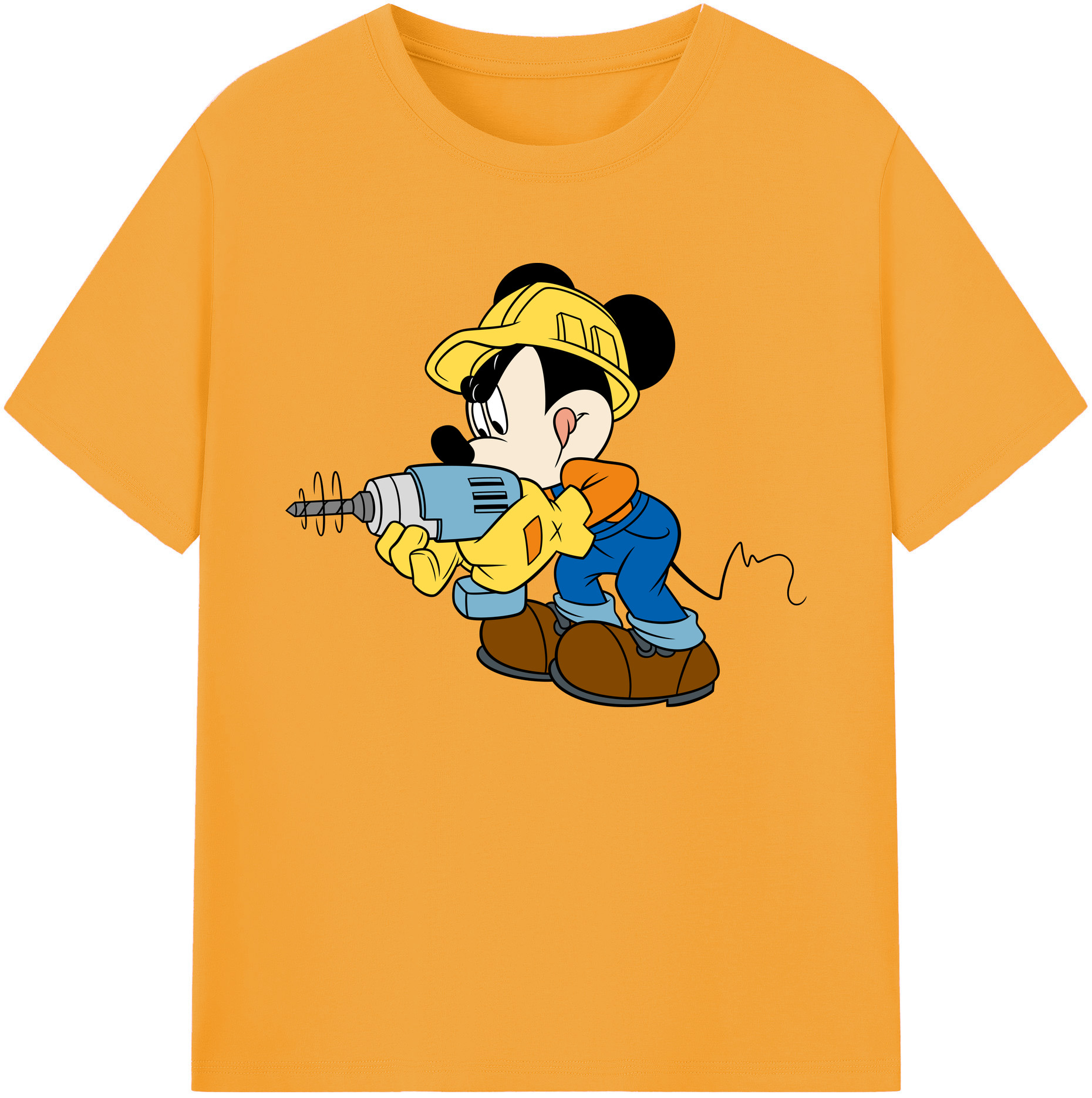 ミッキーマウス Mickey Mouse 綿100％ メンズ半袖Tシャツ｜肌触りやわらか＆通気性