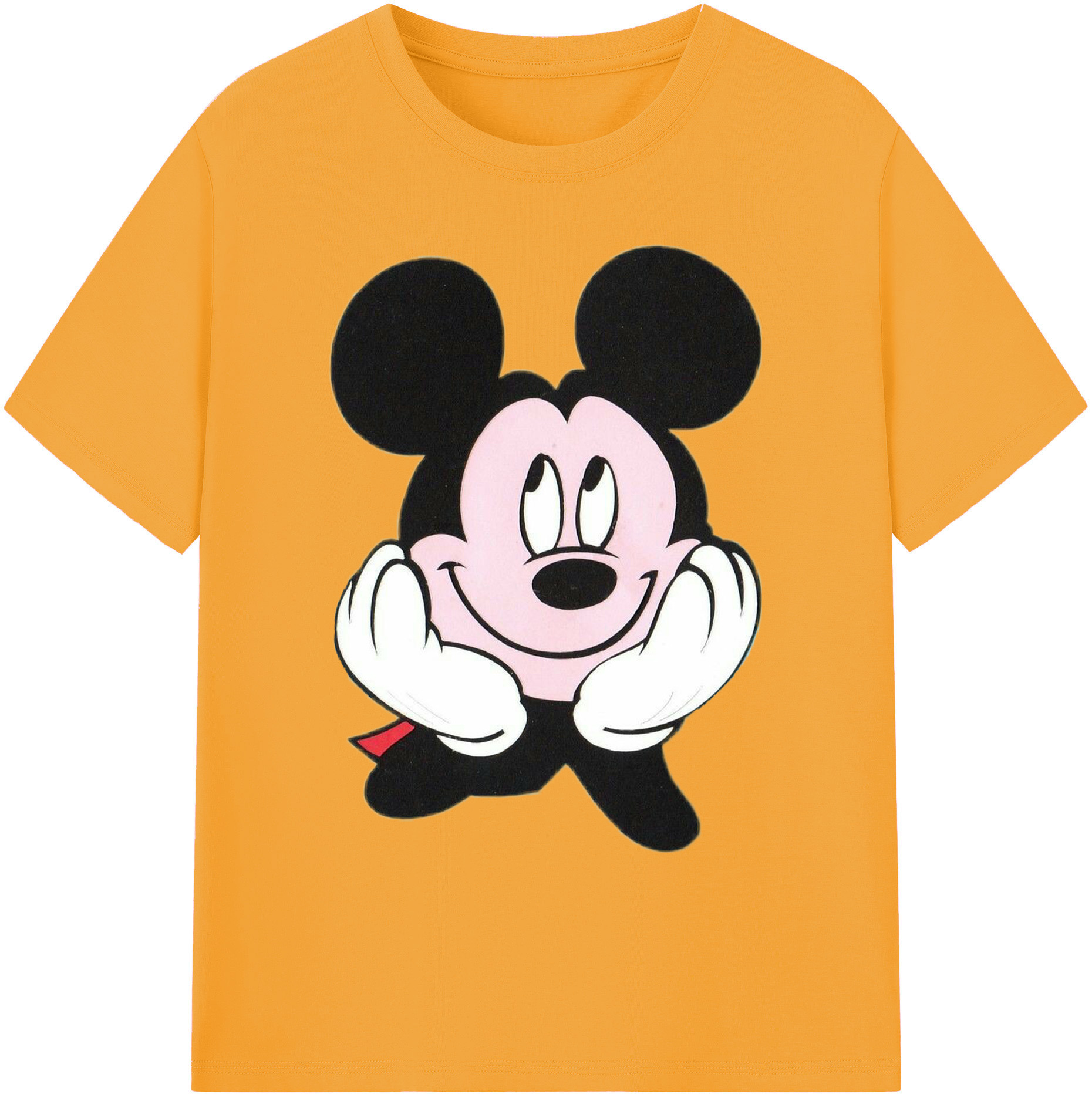 ミッキーマウス Mickey Mouse 綿100％ メンズ半袖Tシャツ｜肌触りやわらか＆通気性
