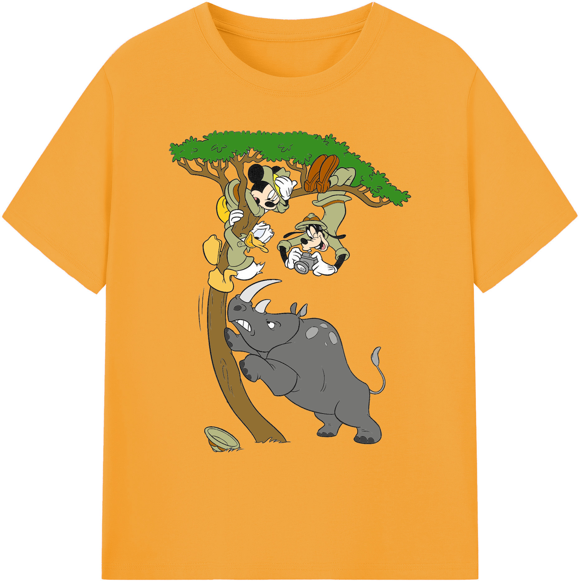 ミッキーマウス Mickey Mouse 綿100％ メンズ半袖Tシャツ｜肌触りやわらか＆通気性