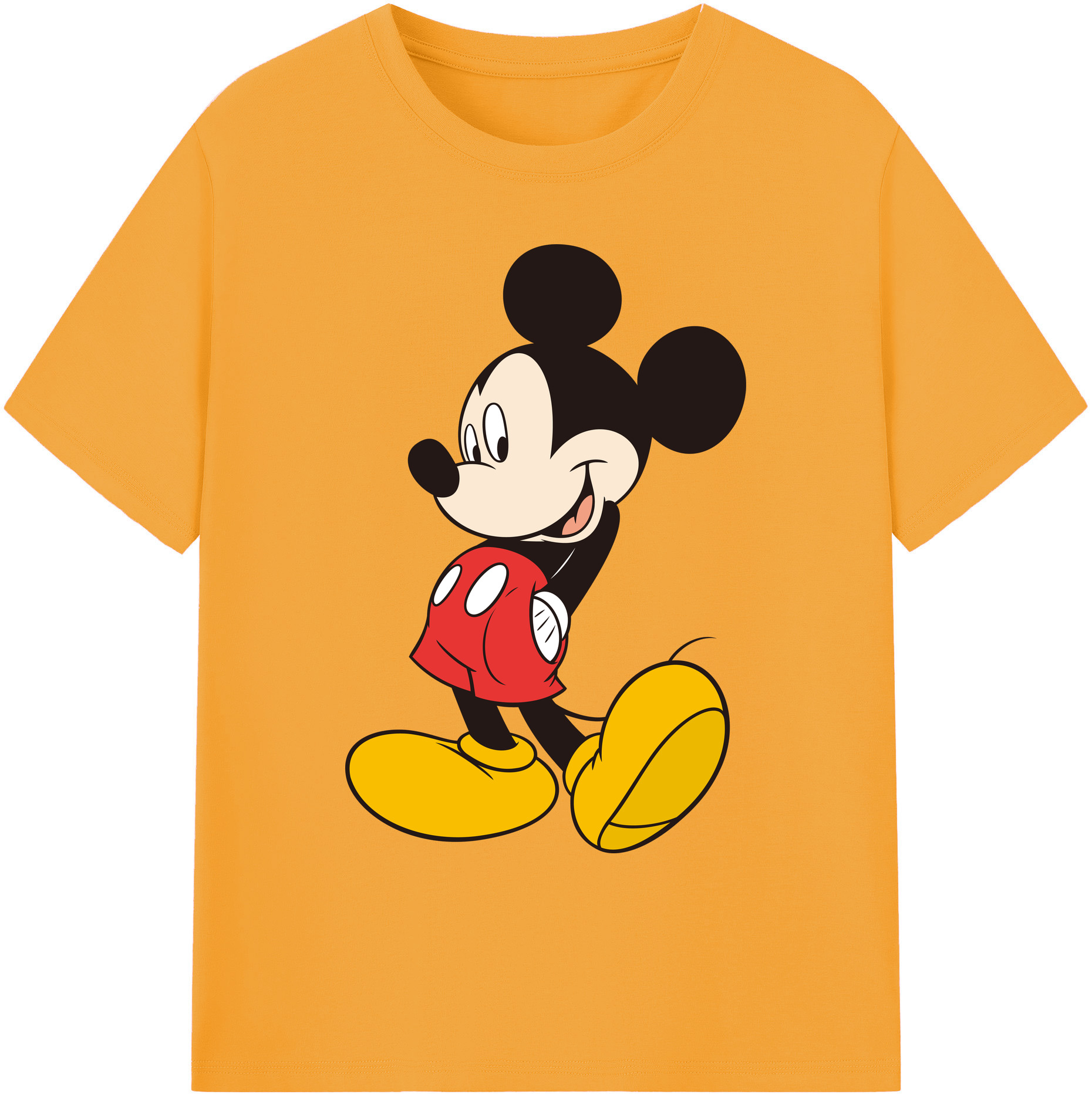 （画像用） ミッキーマウス Mickey Mouse 綿100％ メンズ半袖Tシャツ｜肌触りやわらか＆通気性