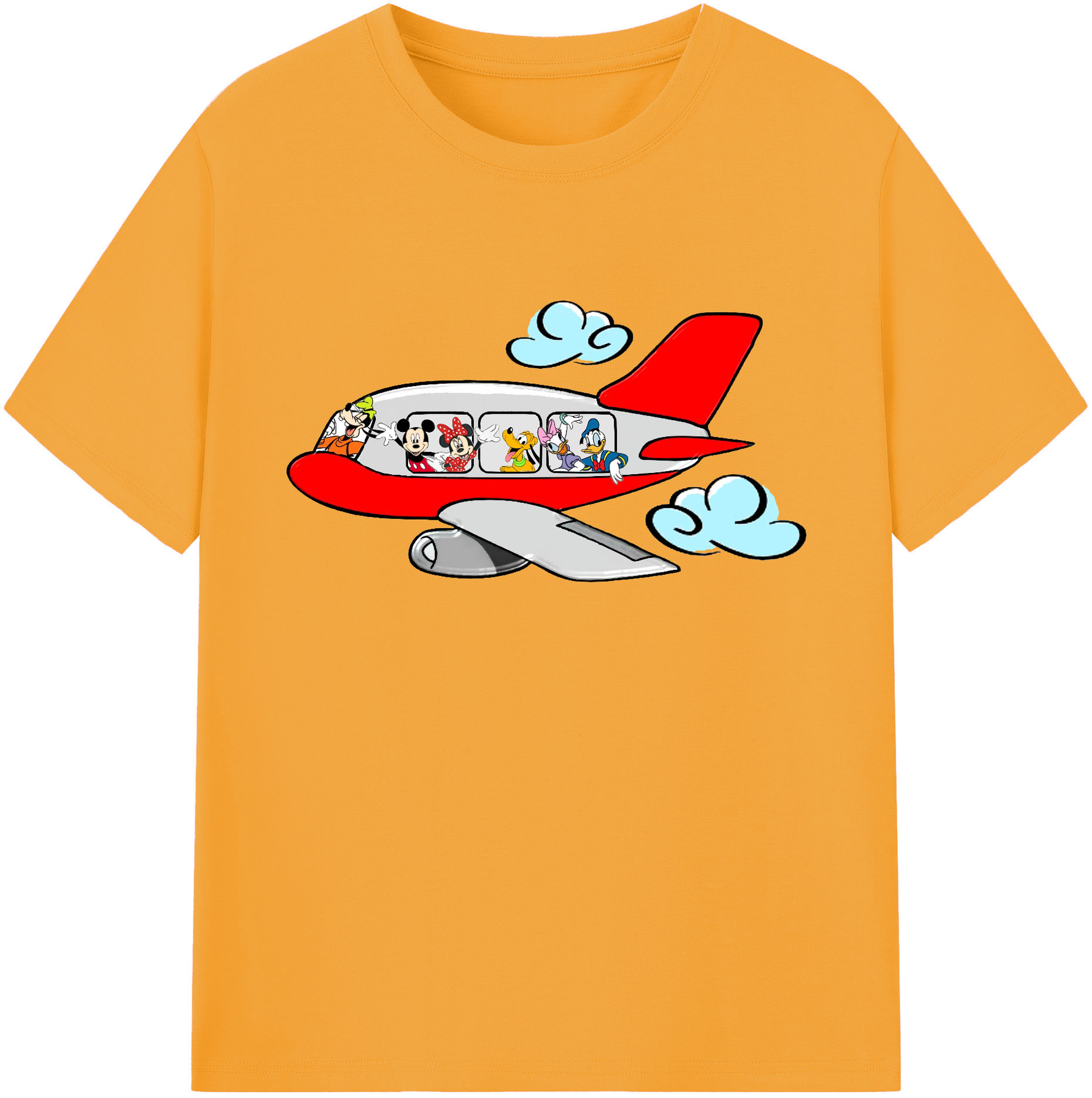 ミッキーマウス Mickey Mouse 綿100％ メンズ半袖Tシャツ｜肌触りやわらか＆通気性