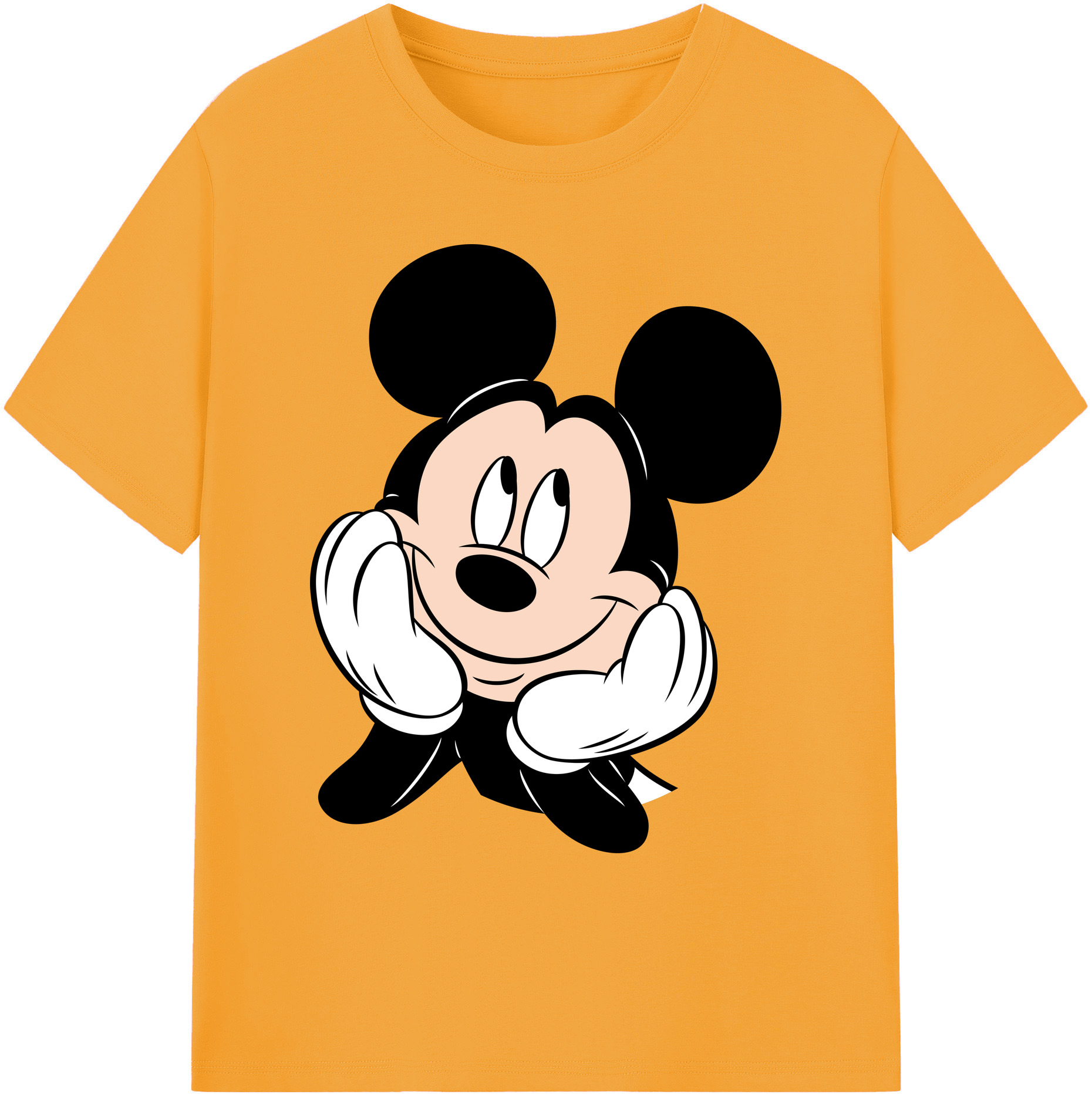 ミッキーマウス Mickey Mouse 綿100％ メンズ半袖Tシャツ｜肌触りやわらか＆通気性