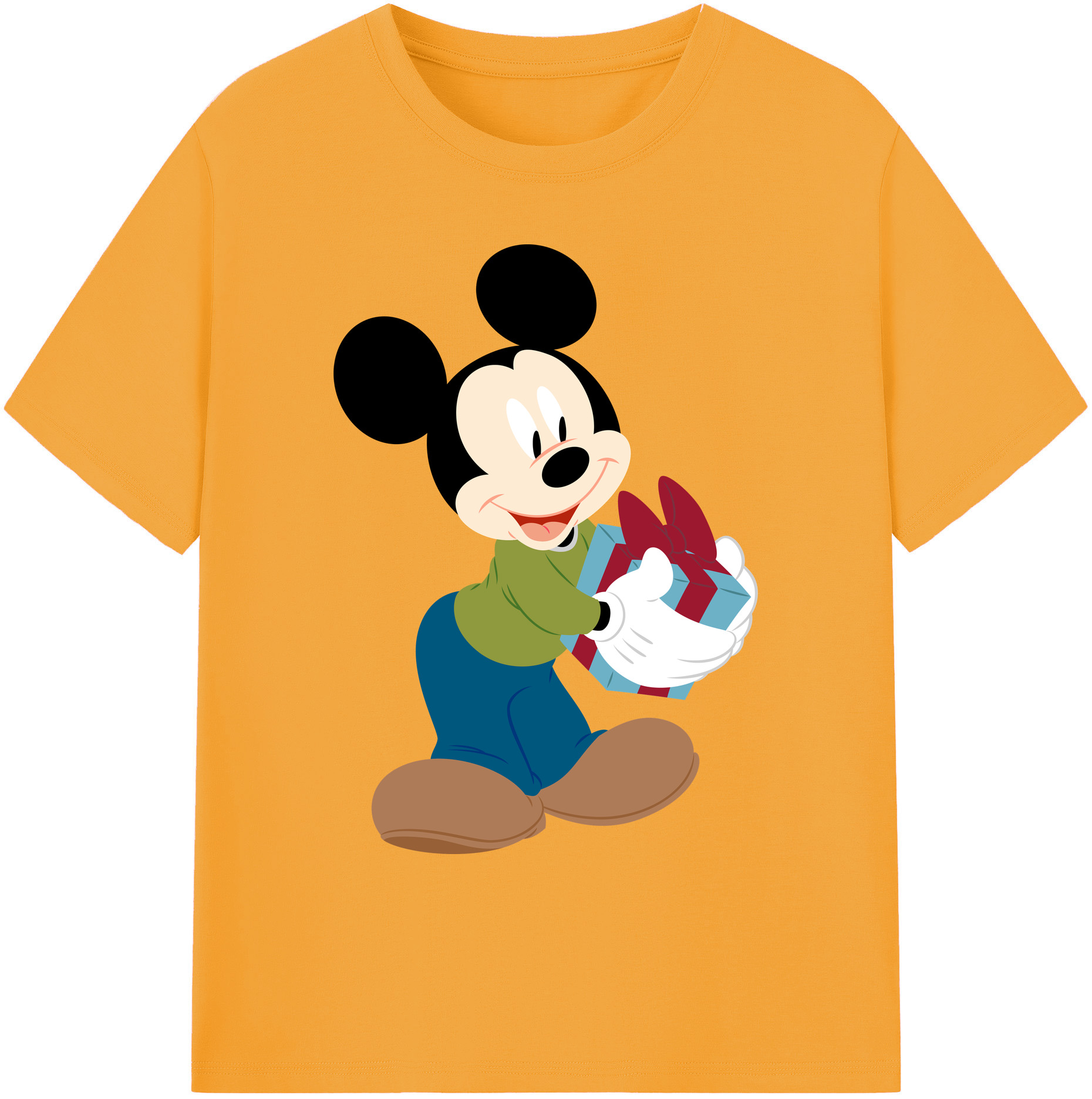 ミッキーマウス Mickey Mouse 綿100％ メンズ半袖Tシャツ｜肌触りやわらか＆通気性