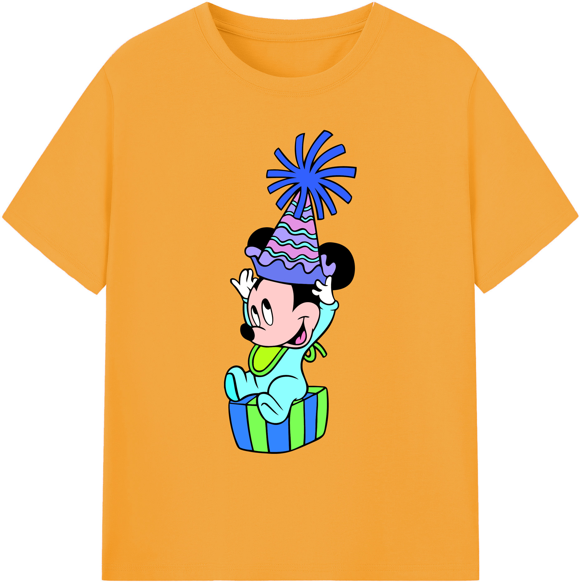 ミッキーマウス Mickey Mouse 綿100％ メンズ半袖Tシャツ｜肌触りやわらか＆通気性