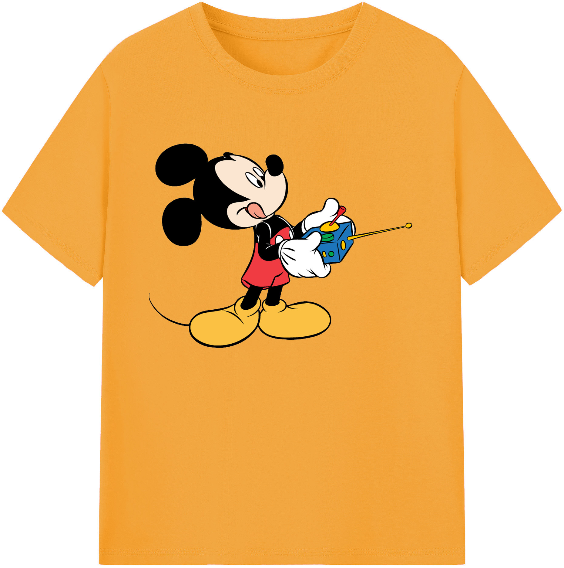 ミッキーマウス Mickey Mouse 綿100％ メンズ半袖Tシャツ｜肌触りやわらか＆通気性