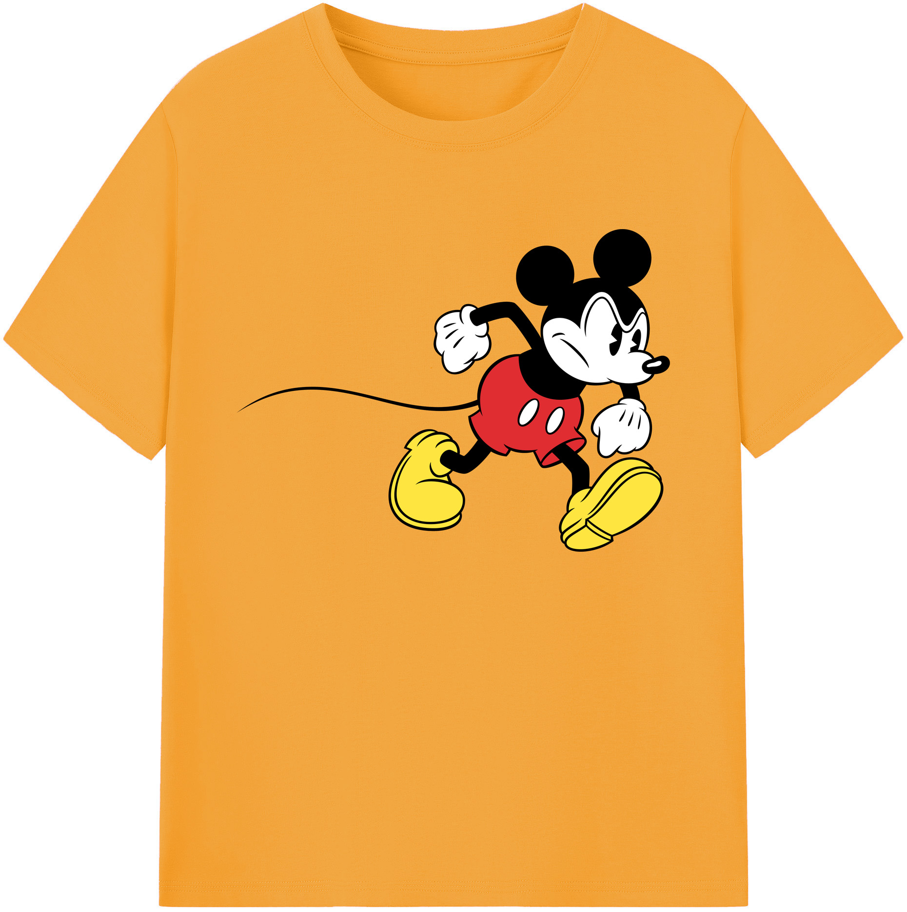 ミッキーマウス Mickey Mouse 綿100％ メンズ半袖Tシャツ｜肌触りやわらか＆通気性