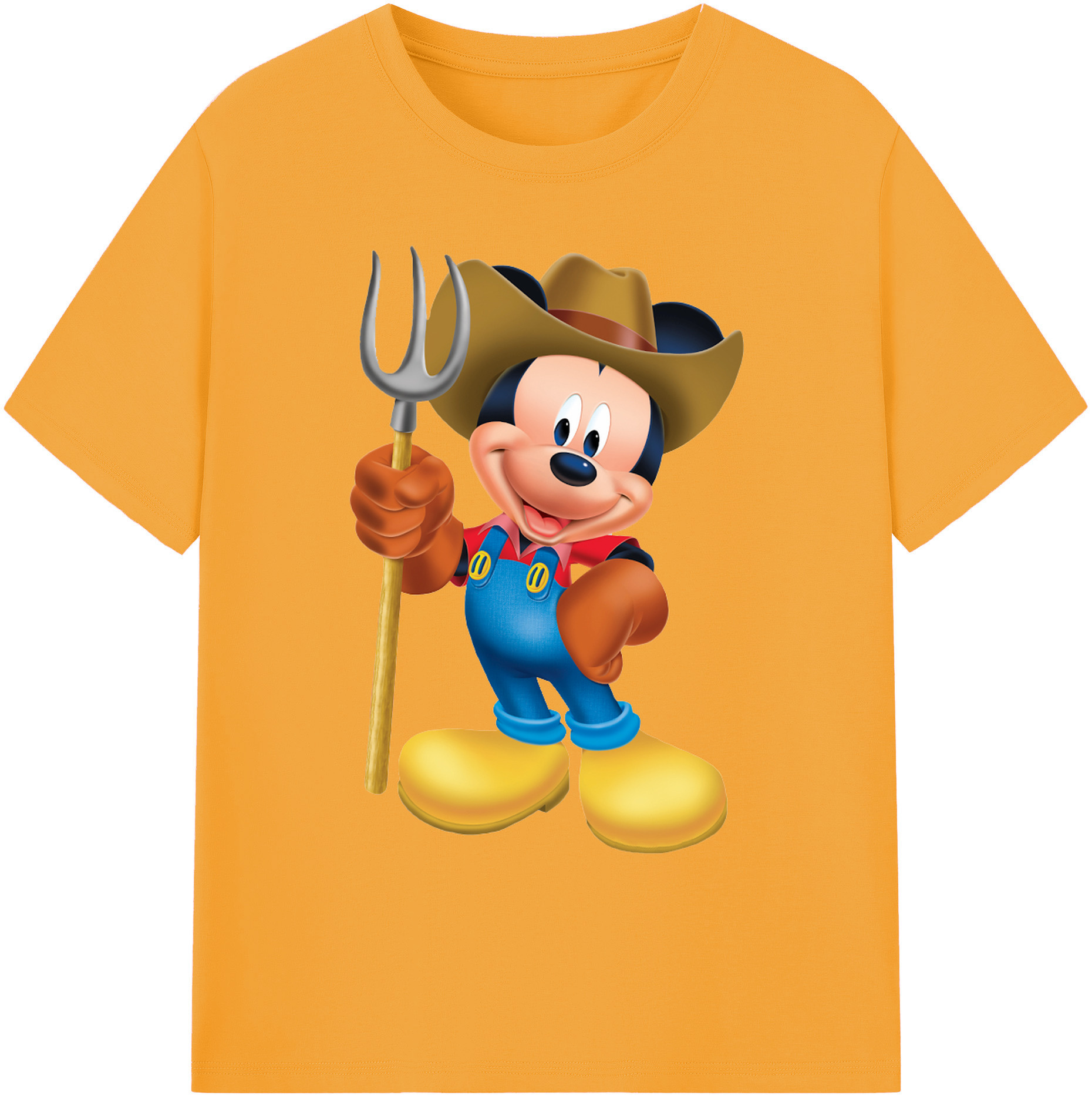 ミッキーマウス Mickey Mouse 綿100％ メンズ半袖Tシャツ｜肌触りやわらか＆通気性